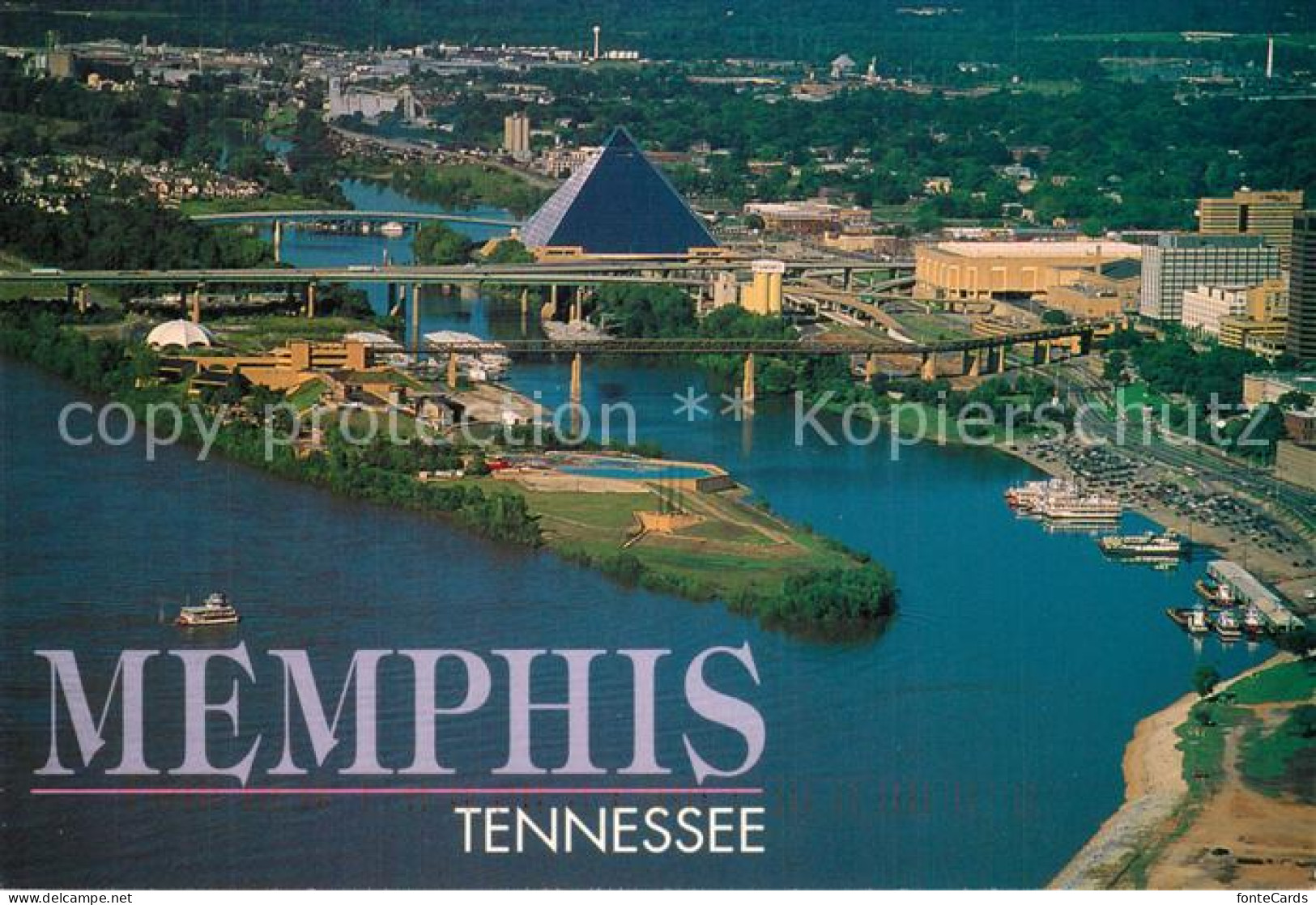 73590474 Memphis_Tennessee City Riverfront Aerial View - Sonstige & Ohne Zuordnung