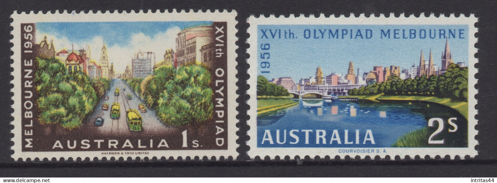 AUSTRALIA 1956 " OLYMPIC GAMES, MELBOURNE" 1/- AND 2/-STAMPS  MNH - Neufs