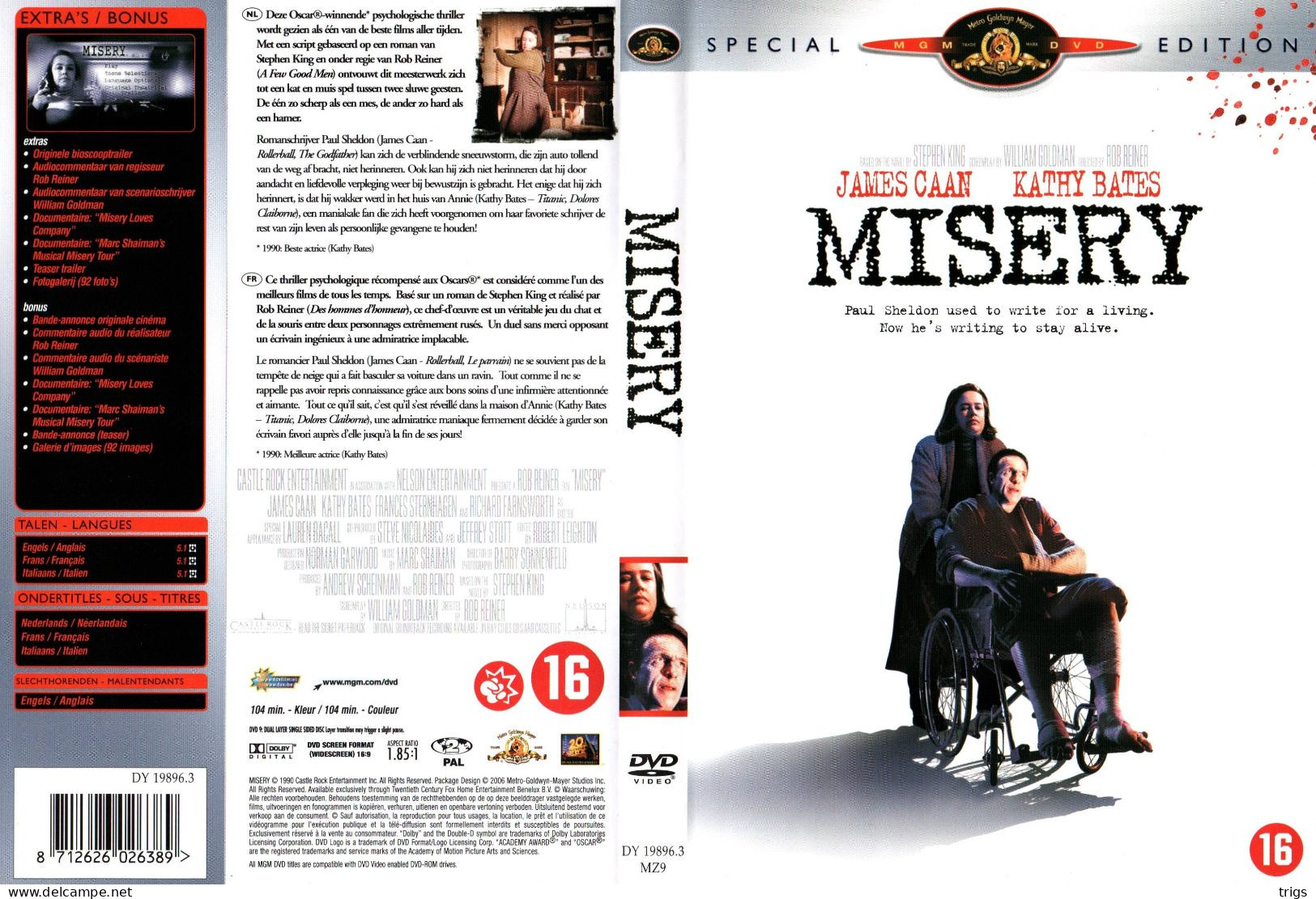 DVD - Misery - Politie & Thriller