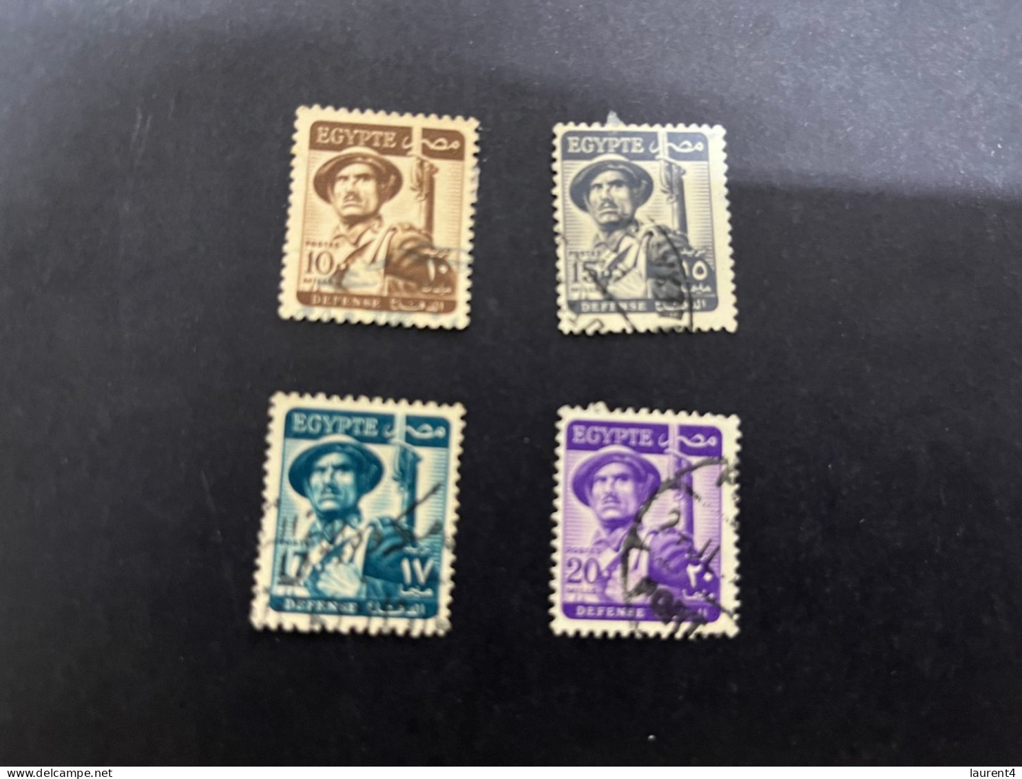 8-1-2024 (stamp) 4 Older Cancelled Stamp From Egypt (military) - Oblitérés