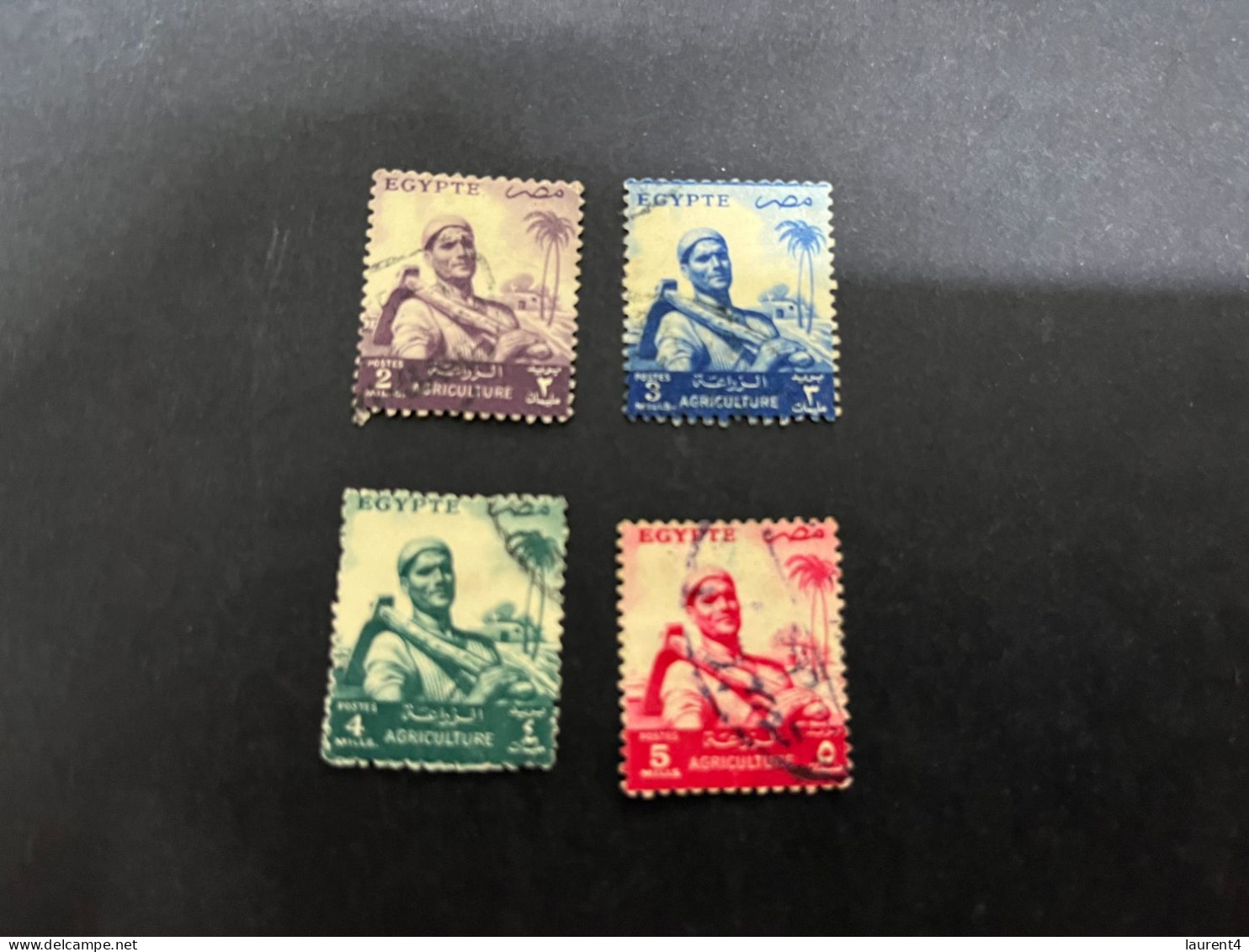 8-1-2024 (stamp) 4 Older Cancelled Stamp From Egypt (military) - Oblitérés