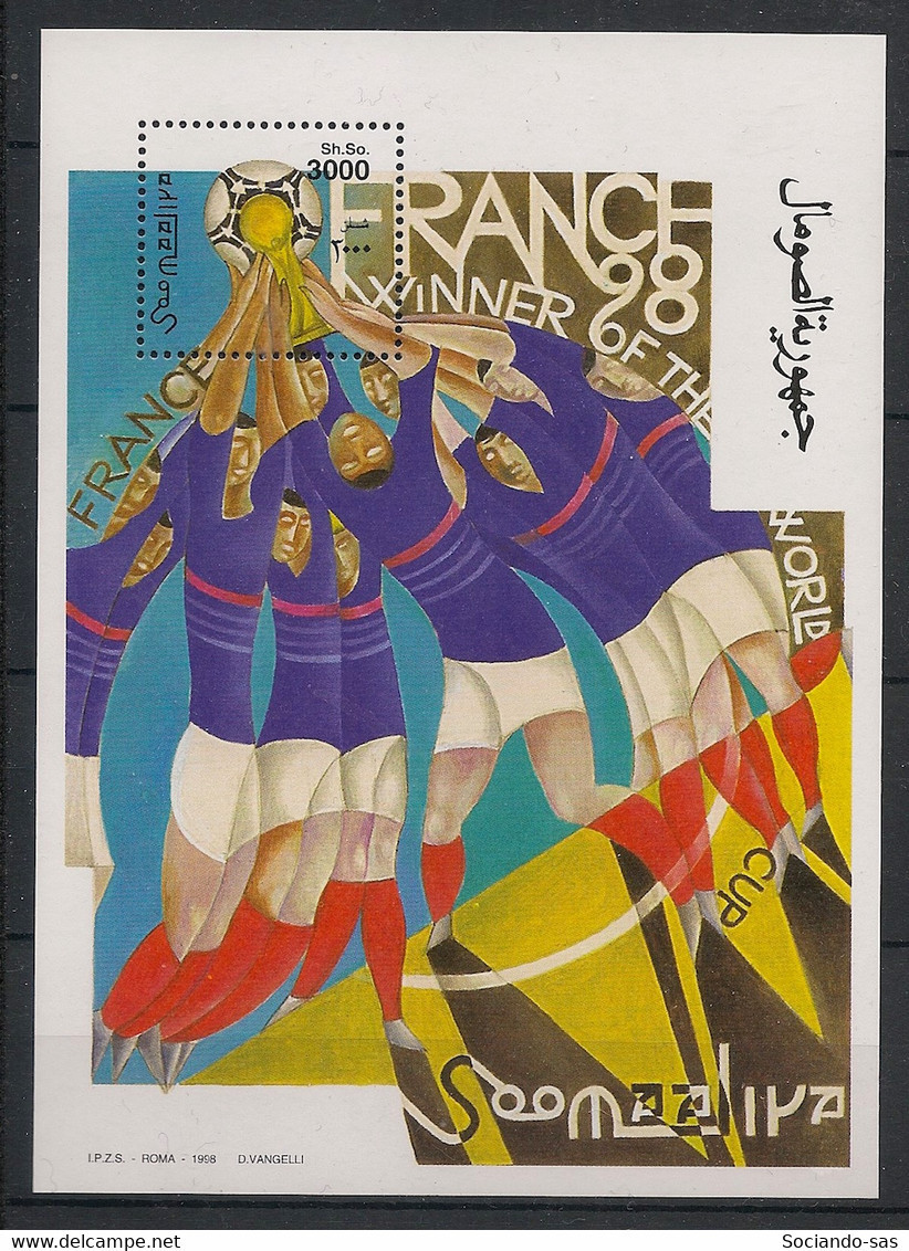 SOMALIA - 1998 - Bloc Feuillet BF N°YT. 49 (Mi. 46) - Football World Cup France 98 - Neuf Luxe ** / MNH / Postfrisch - Somalia (1960-...)