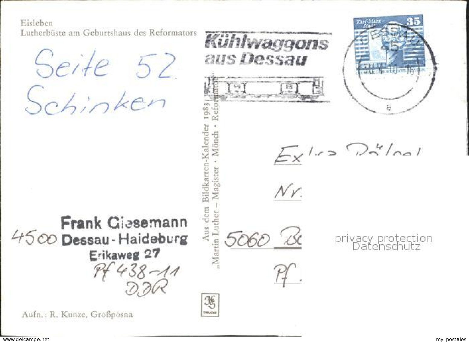 72379159 Eisleben Lutherbueste Geburtshaus  Lutherstadt Eisleben - Eisleben