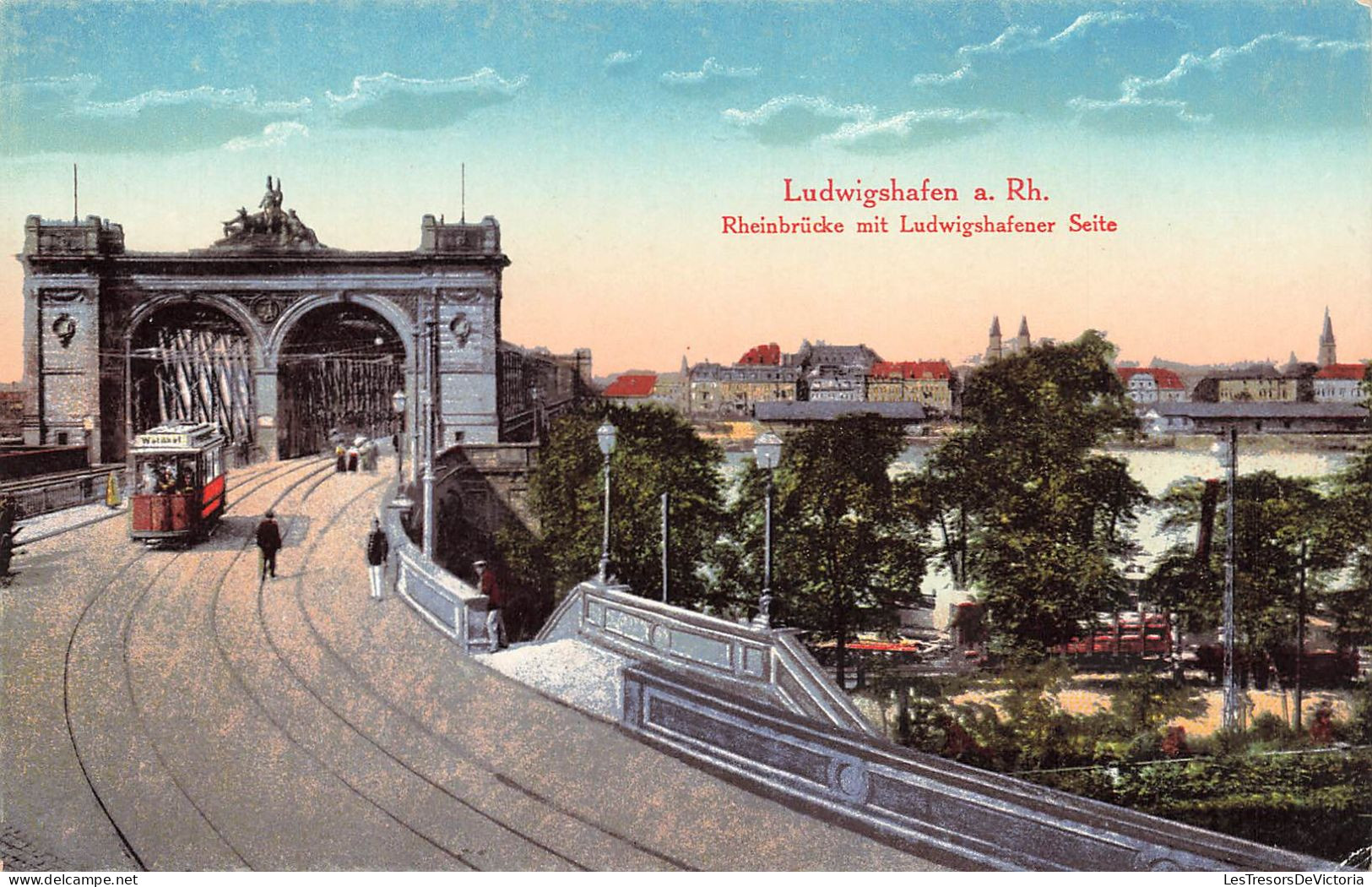 ALLEMAGNE - Ludwigshafen A. Rh. - Rheinbrücke Mit Ludwigshafener Seite - Colorisé - Carte Postale Ancienne - Ludwigshafen