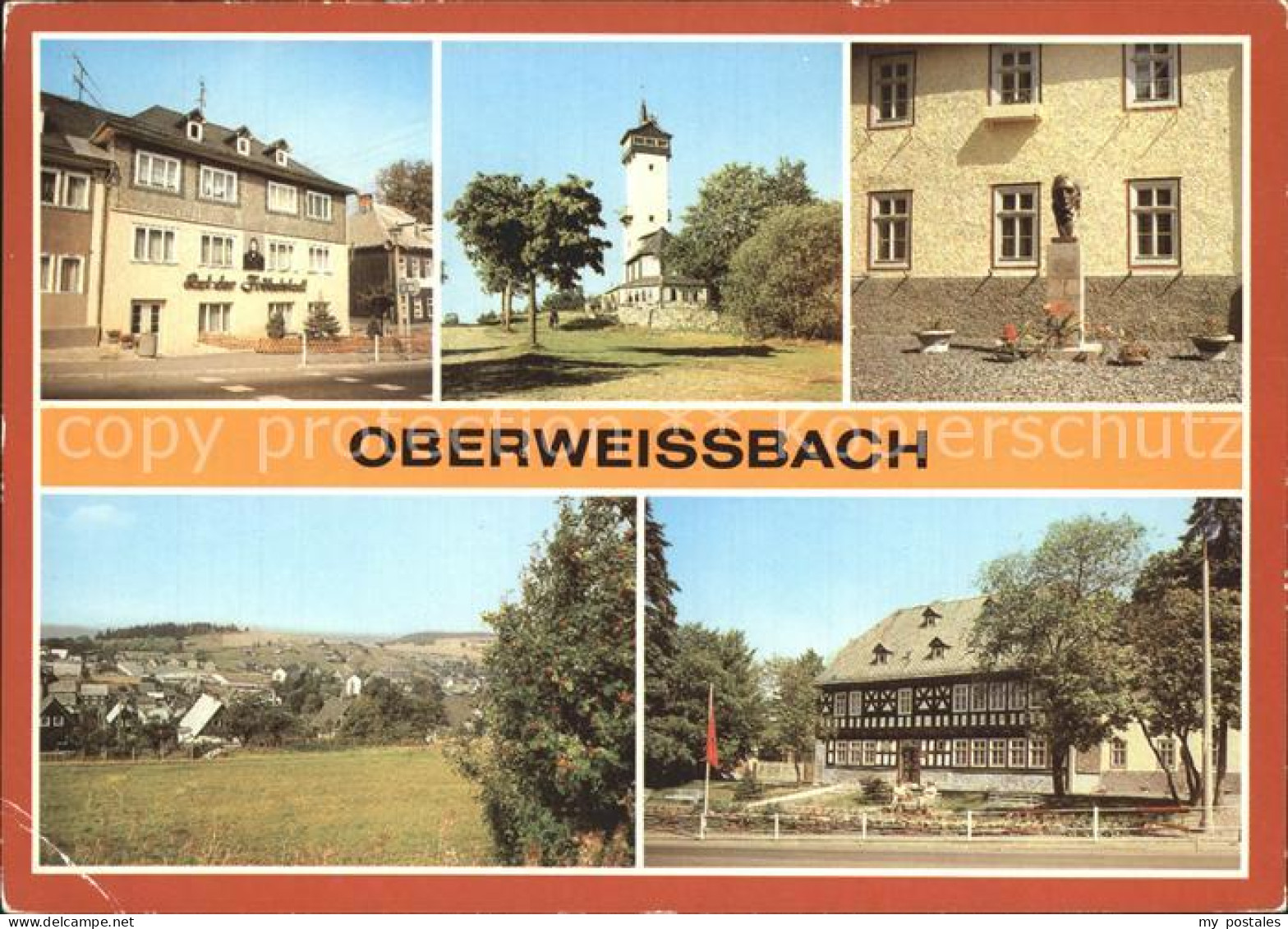 72378338 Oberweissbach Rathaus Froebelturm Und Denkmal Teilansicht Geburtshaus F - Oberweissbach