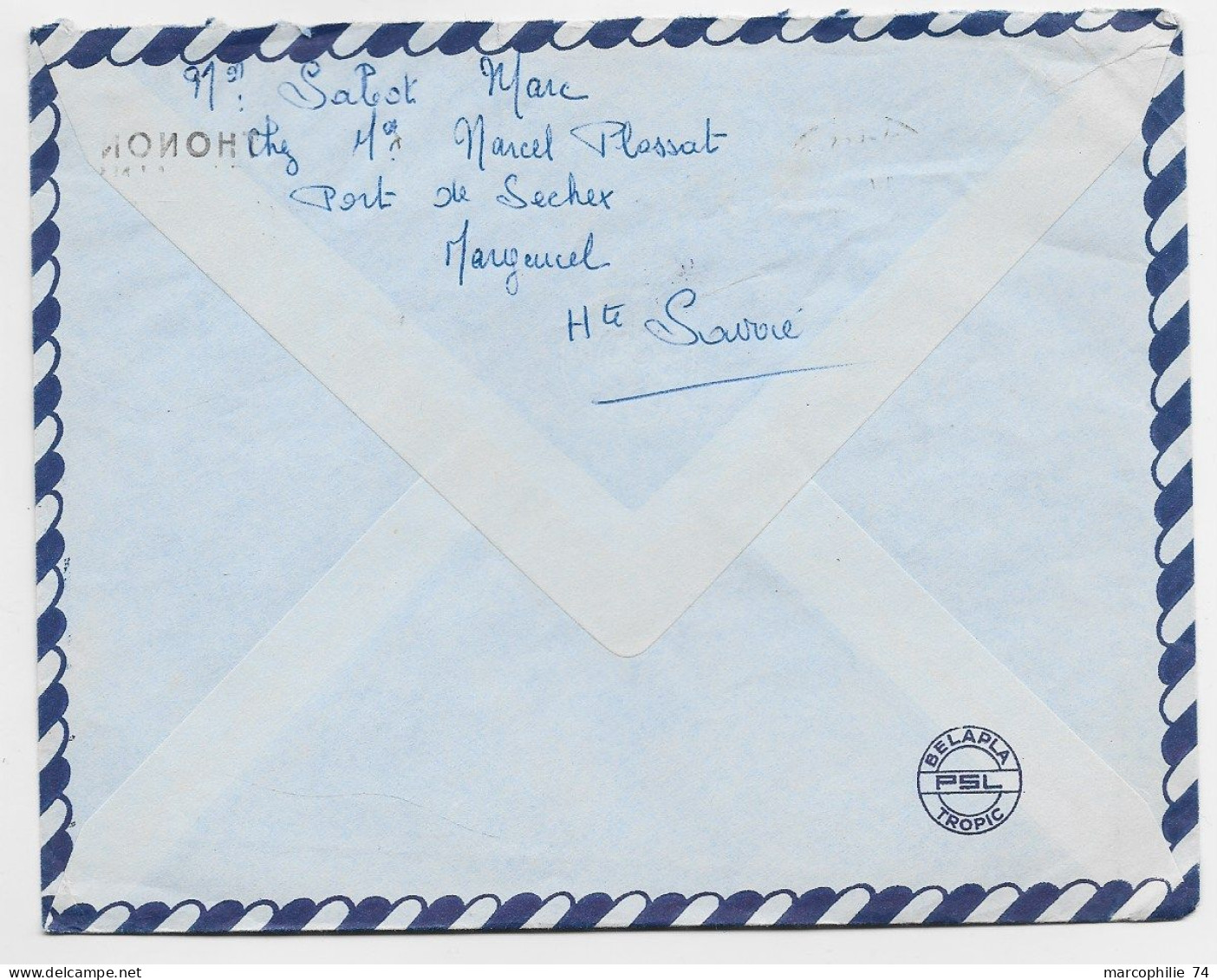 FRANCE COQ DECARIS 30C BANDE DE 3+25C EUROPA LETTRE COVER AVION THONON 9.7.1965 POUR MISSION FRANCAISE ARABIE SAOUDITE - 1962-1965 Cock Of Decaris