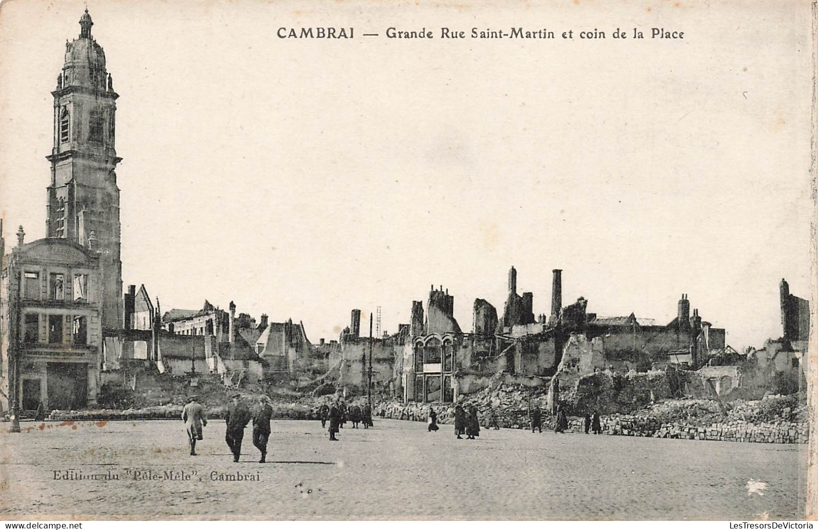 FRANCE - Cambrai - Grande Rue Saint Martin Et Coin De La Place - Carte Postale Ancienne - Cambrai