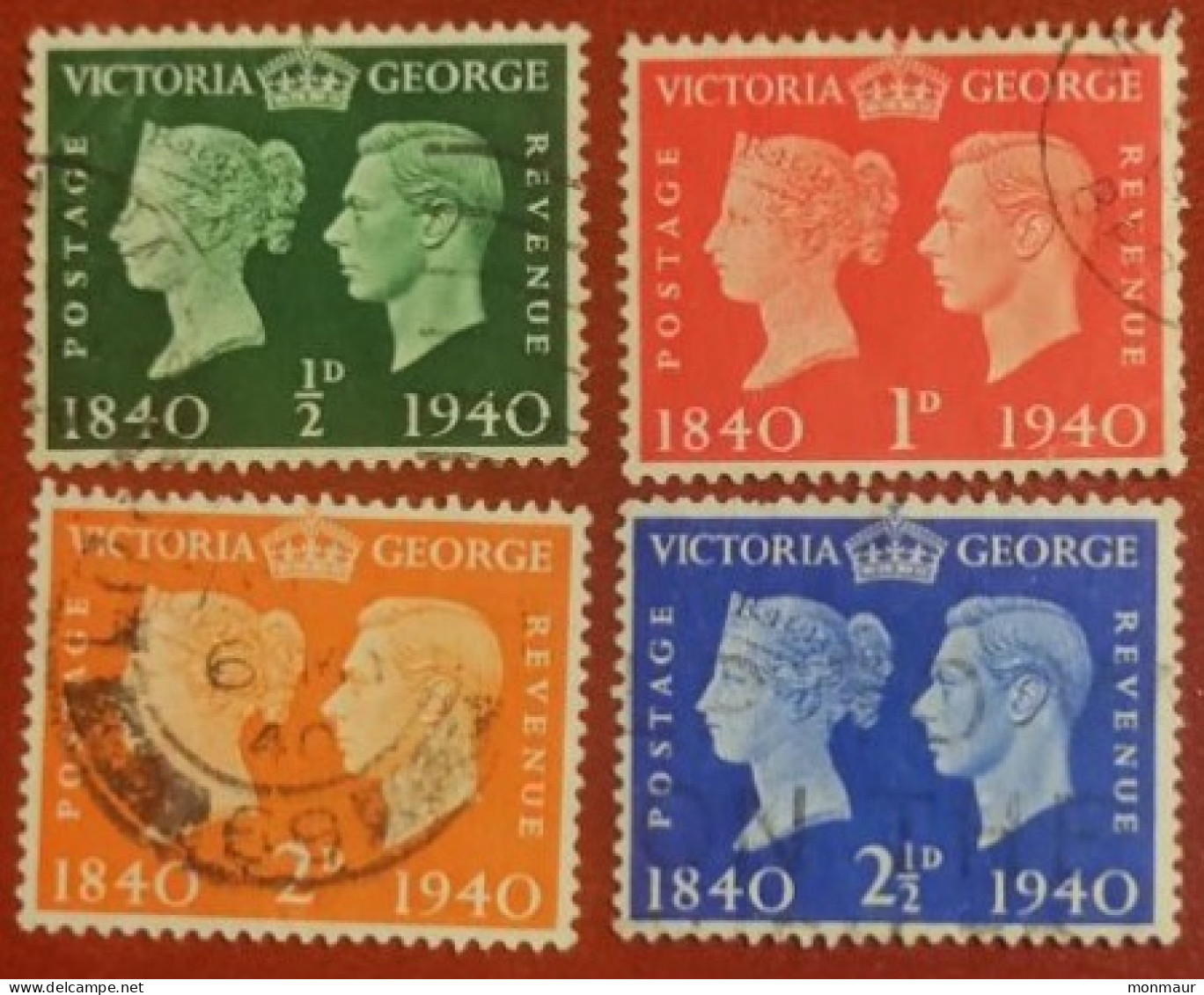 GRAN BRETAGNA  1940 CENTENARY OF THE POSTAGE STAMP - Used Stamps