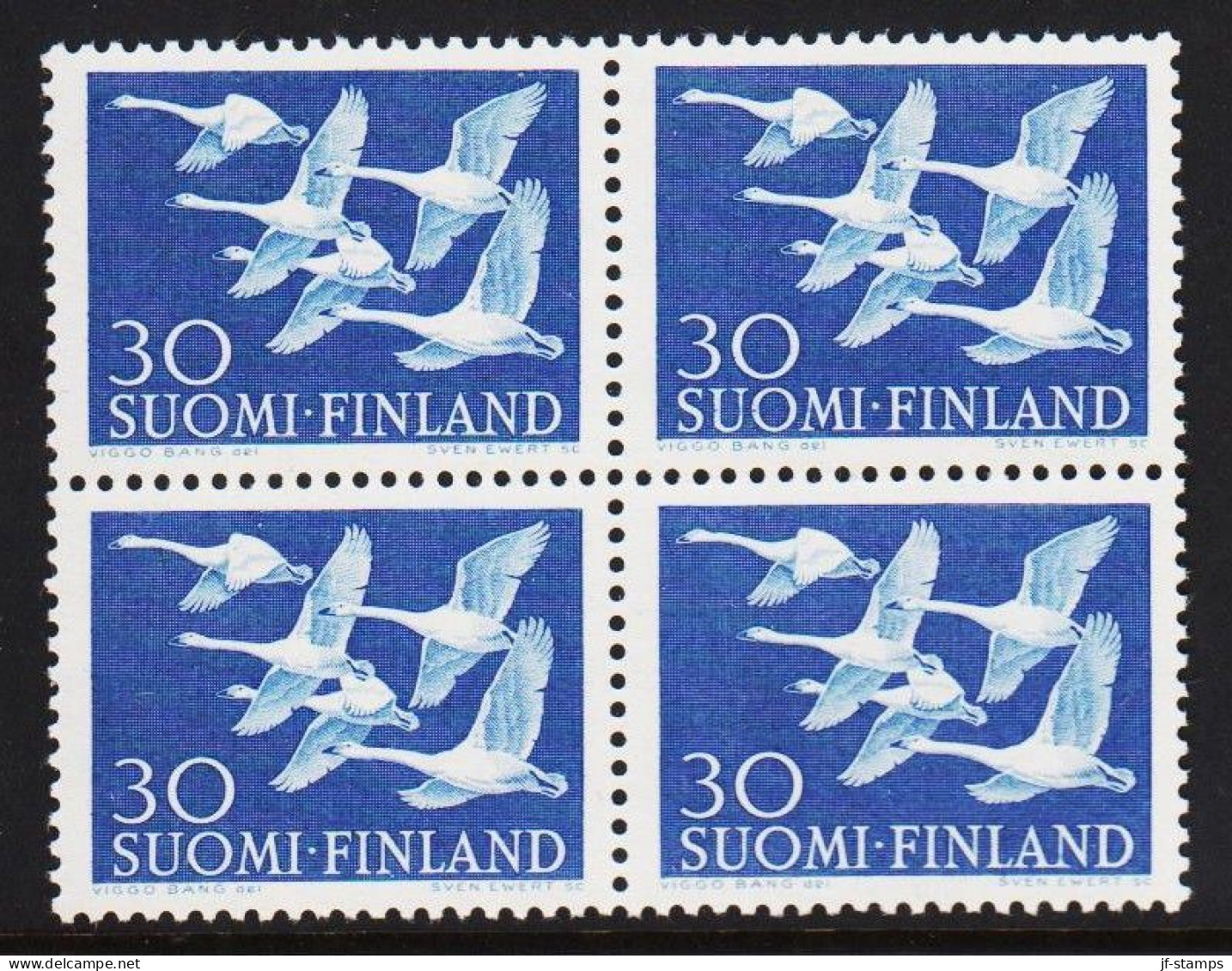 1956. FINLAND. NORDEN 30 Mk In Never Hinged 4-block. (Michel 466) - JF540328 - Nuovi
