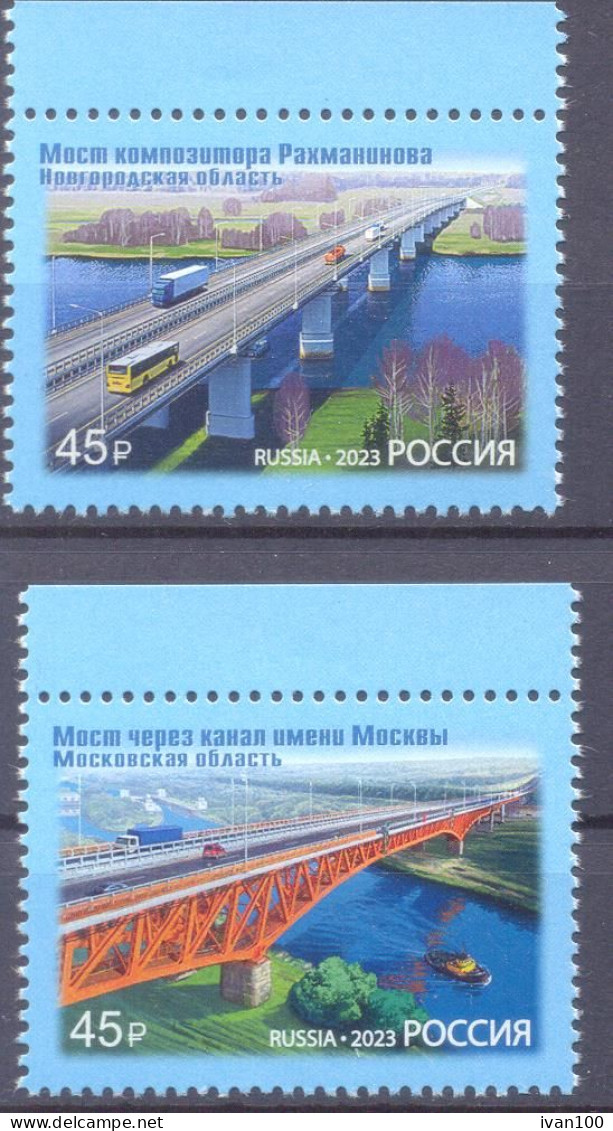 2023. Russia,  Architectural Structures, Bridges, 2v,  Mint/** - Neufs