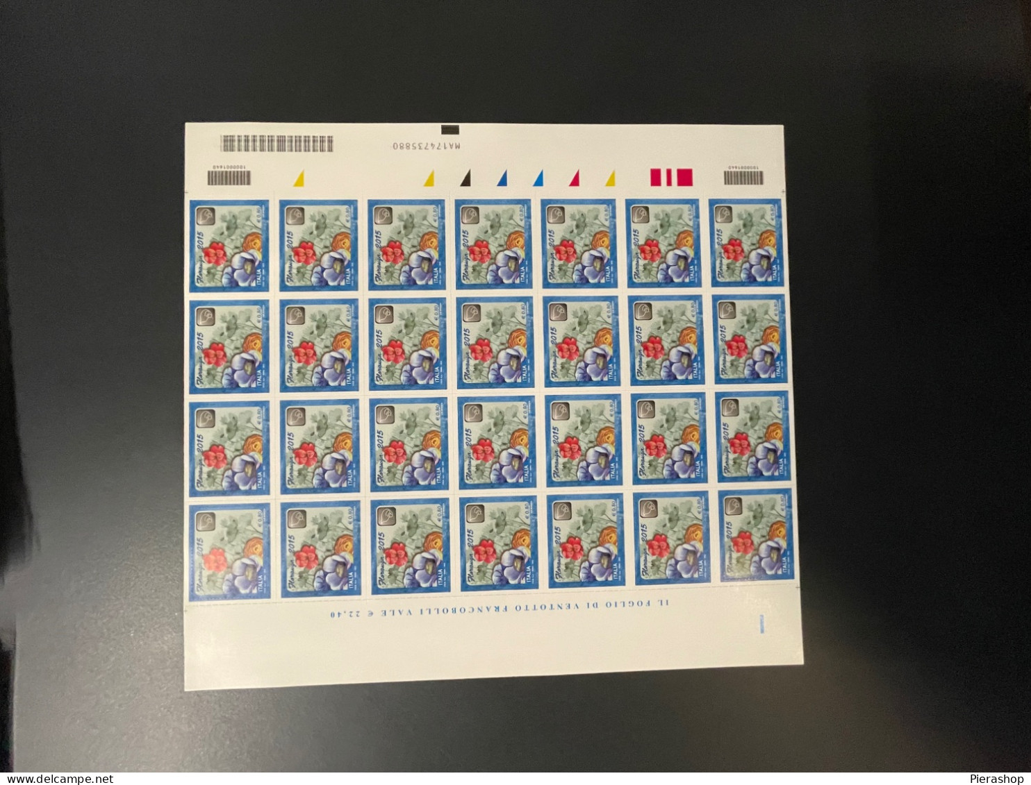 2015 - Italia - Repubblica - Poste Italiane Floranga 2015  Foglio Di Francobolli Intero MNH   Fiori - Full Sheets