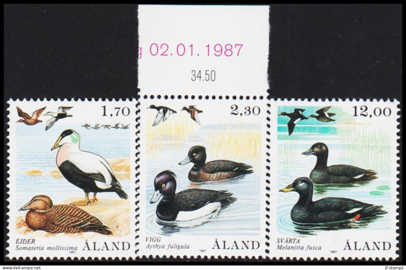 1987. ÅLAND. Ducks Complete Set Never Hinged (Michel 20-22) - JF540390 - Aland