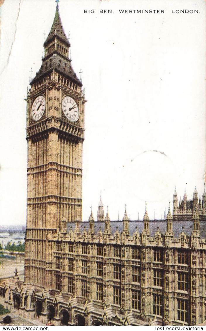 ANGLETERRE - Londres - Westminster - Vue Générale Du Big Ben - Colorisé -  Carte Postale Ancienne - Autres & Non Classés