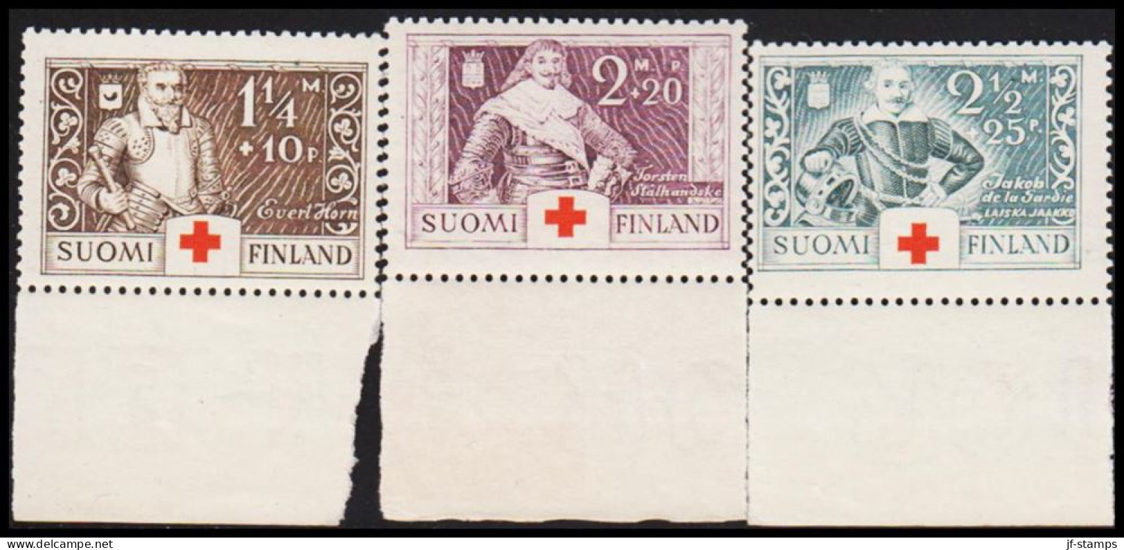 1934. FINLAND.  Red Cross Complete Set Never Hinged With Margin. (Michel  184-186) - JF540417 - Neufs