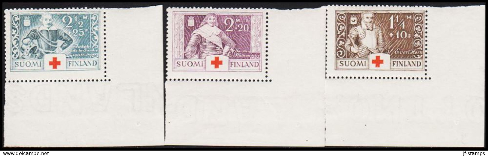 1934. FINLAND.  Red Cross Complete Set Never Hinged With Corner Margin. (Michel  184-186) - JF540418 - Neufs
