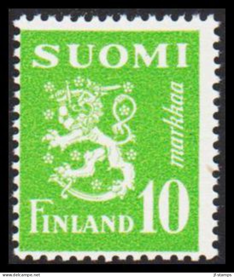 1952. FINLAND. Liontype 10 Markkaa Never Hinged.   (Michel 403) - JF540488 - Unused Stamps