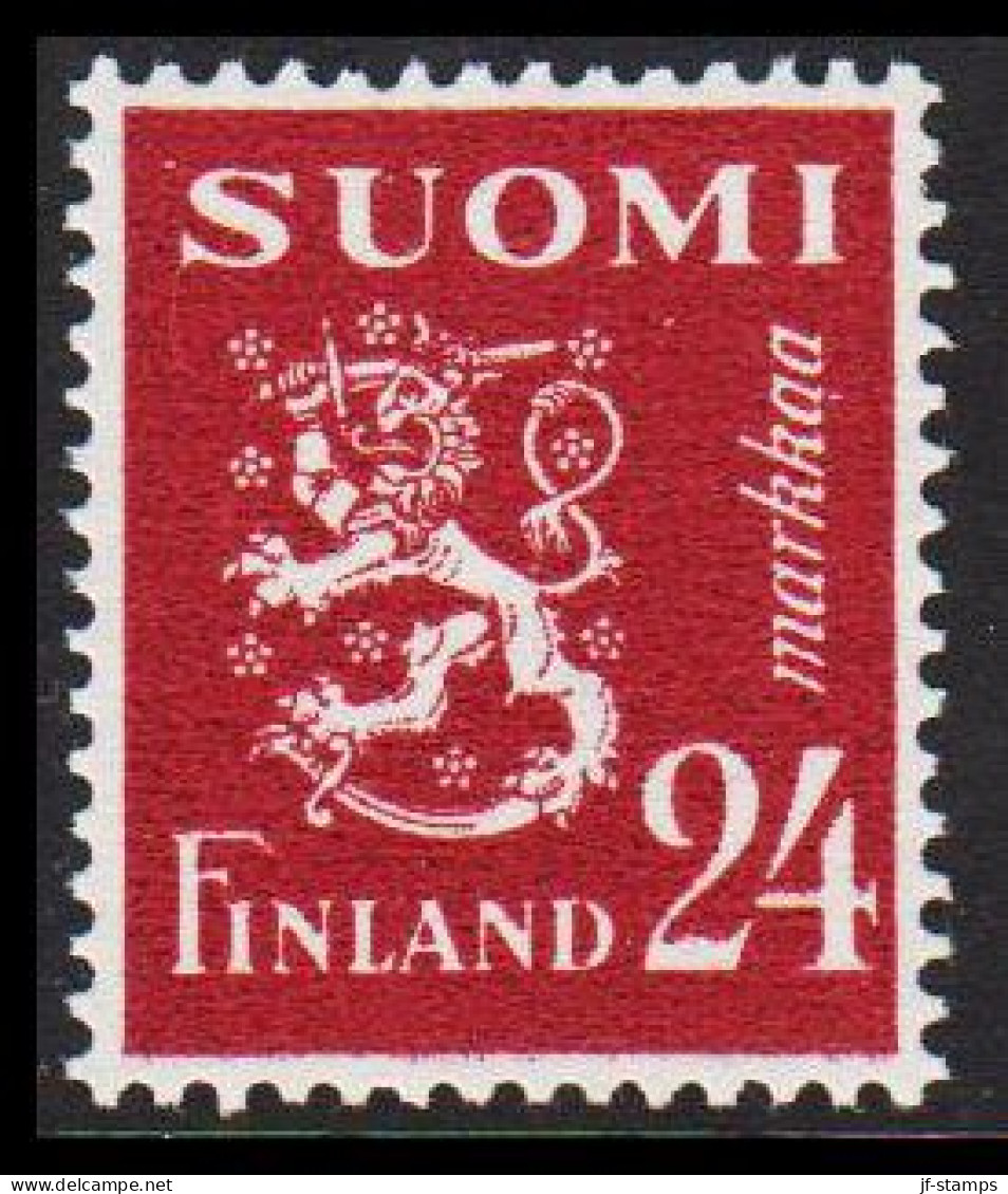 1948. FINLAND. Lion Type 24 Markkaa Never Hinged.  (Michel 316) - JF540498 - Neufs