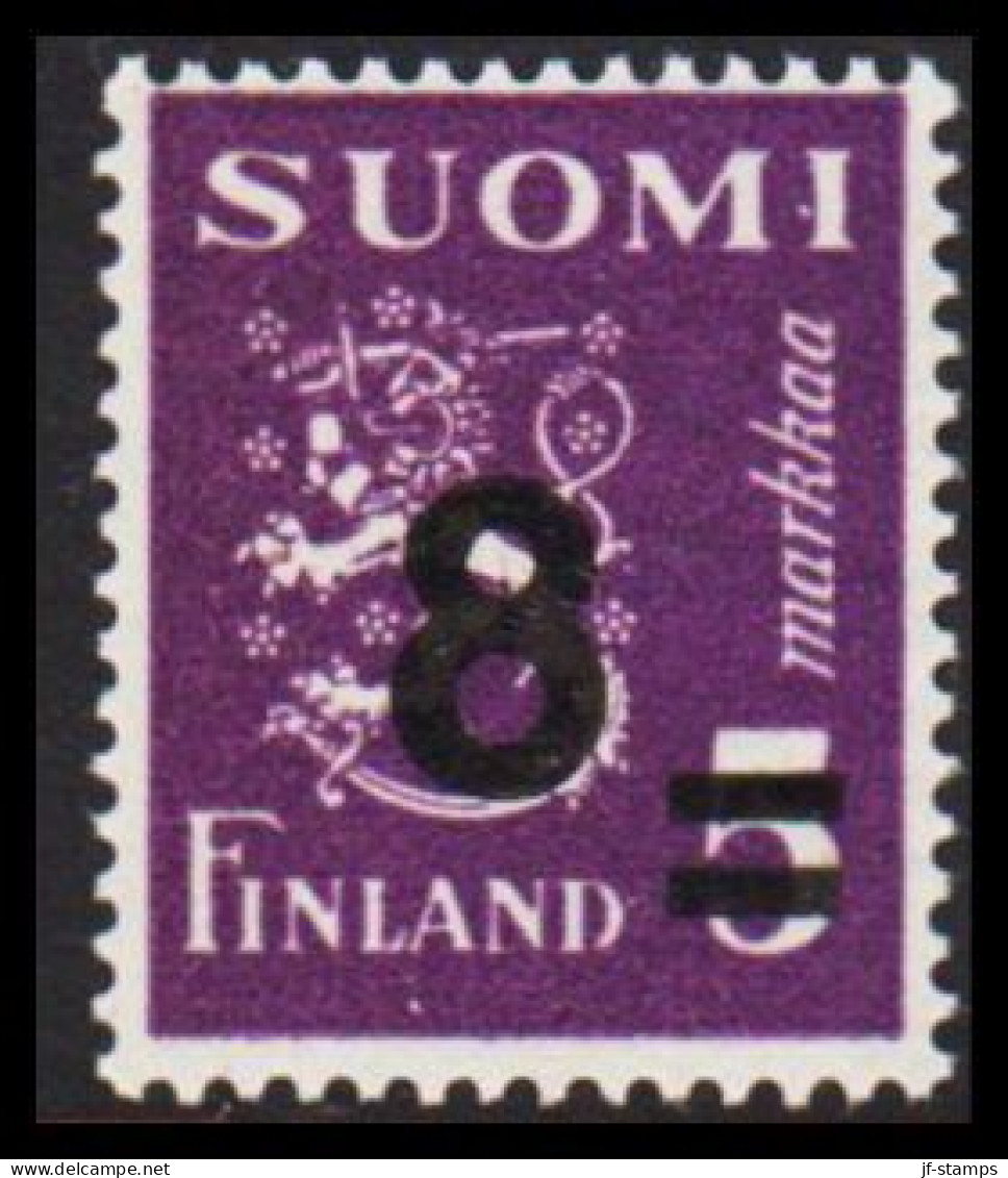 1948. FINLAND. Lion Type 8 On 5 Markkaa Never Hinged.  (Michel 348) - JF540503 - Neufs