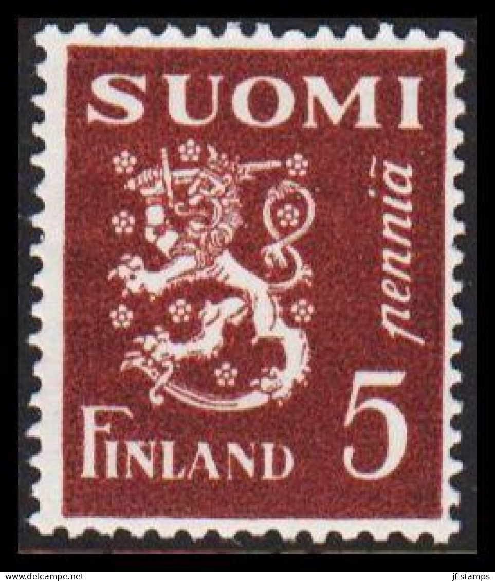 1930. FINLAND. Lion Type 5 Pennia Never Hinged.  (Michel 143) - JF540509 - Neufs