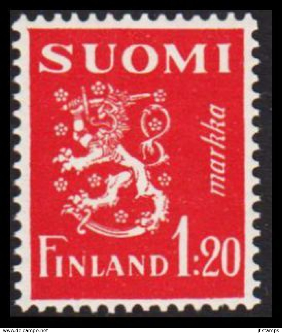 1930. FINLAND. Lion Type 1:20 Markkaa Never Hinged.  (Michel 151) - JF540522 - Ungebraucht