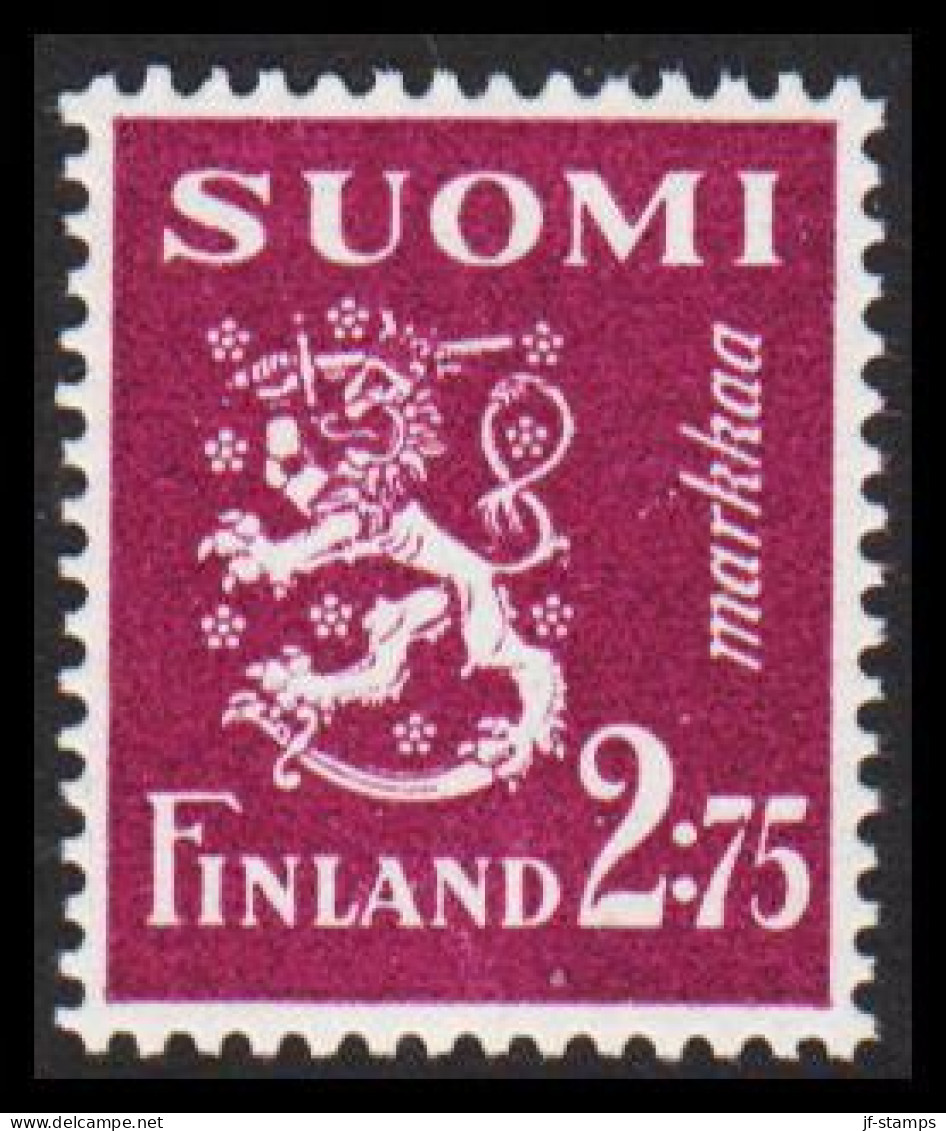 1940. FINLAND. Lion Type 2:75 Markkaa Never Hinged.  (Michel 232) - JF540529 - Neufs