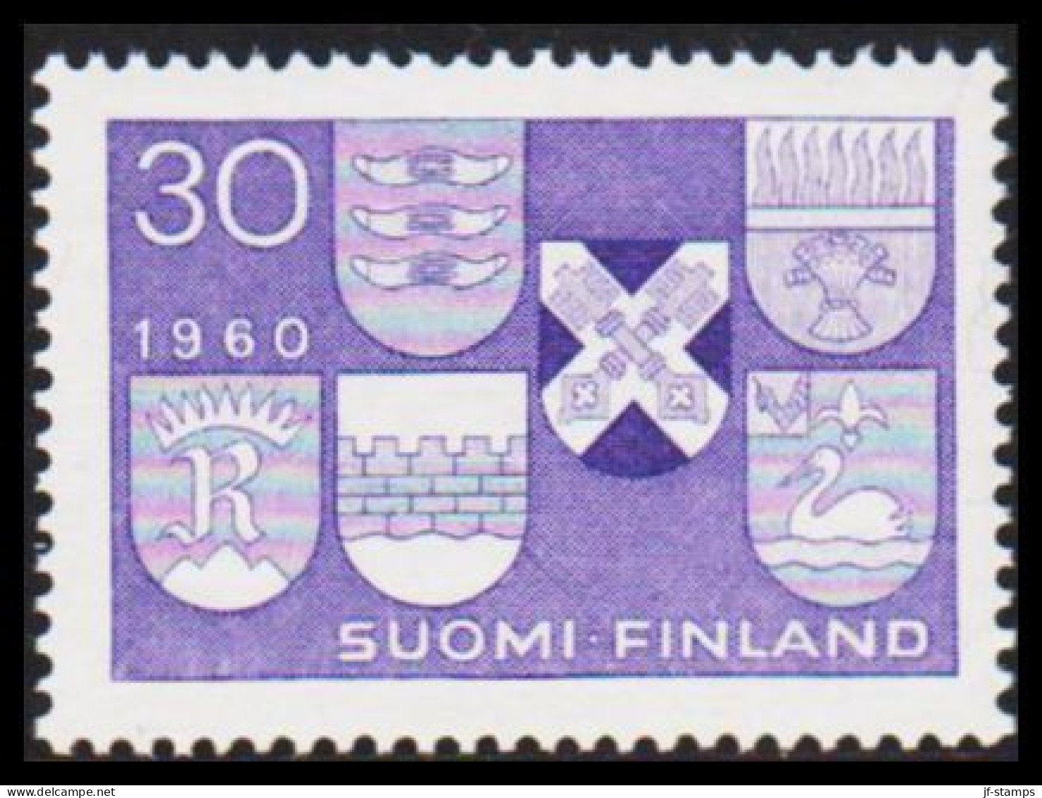 1960. FINLAND. Coat Of Arms New Cities 30 M, NEVER HINGED. (Michel 515) - JF540540 - Unused Stamps