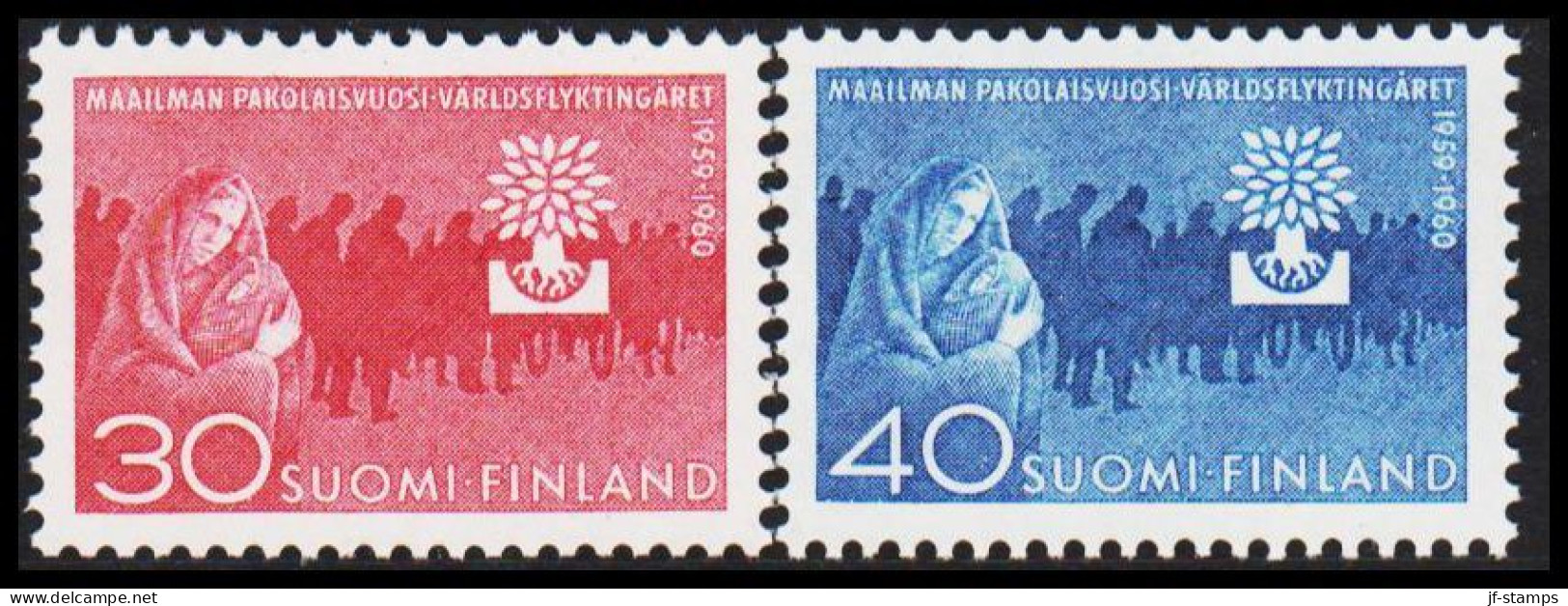 1960. FINLAND. World Refugfee Year Complete Set, NEVER HINGED. (Michel 517-518) - JF540541 - Unused Stamps