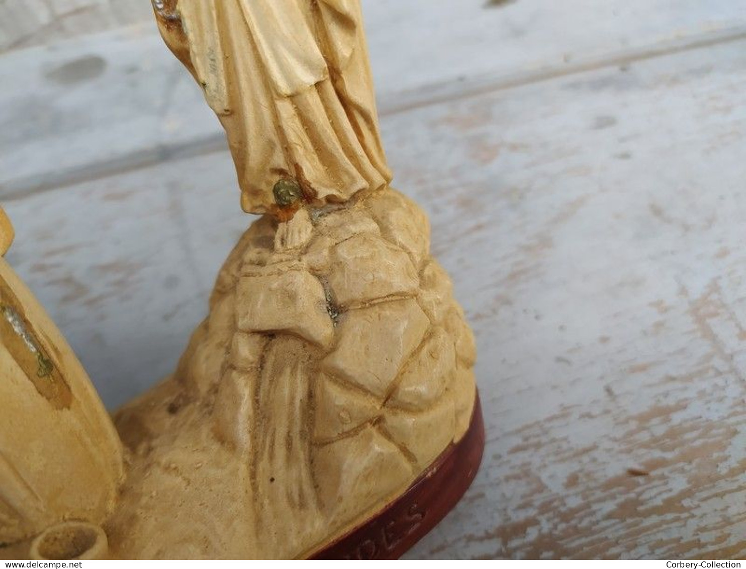 Ancienne Statuette Religieuse Sainte Vierge Apparition Lourdes