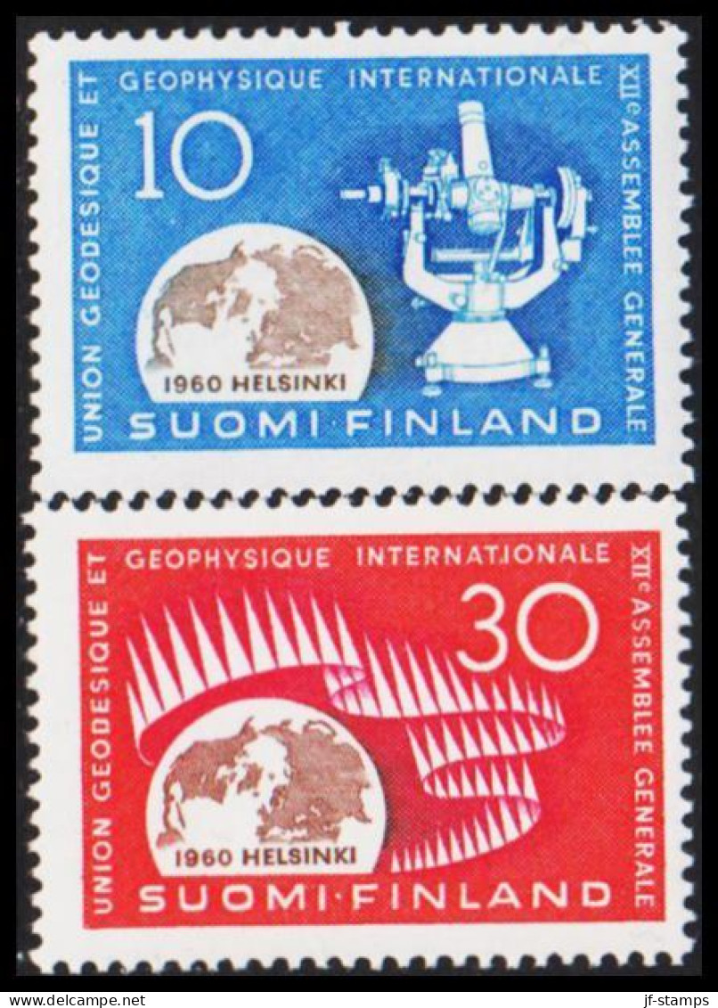 1960. FINLAND. GEOPHYSIQUE Complete Set, NEVER HINGED. (Michel 522-523) - JF540549 - Nuevos