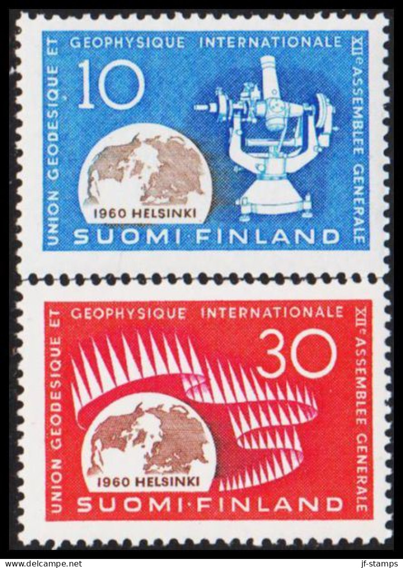 1960. FINLAND. GEOPHYSIQUE Complete Set, NEVER HINGED. (Michel 522-523) - JF540550 - Unused Stamps