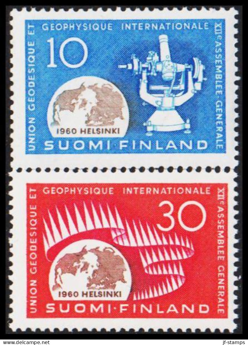 1960. FINLAND. GEOPHYSIQUE Complete Set, NEVER HINGED. (Michel 522-523) - JF540555 - Unused Stamps