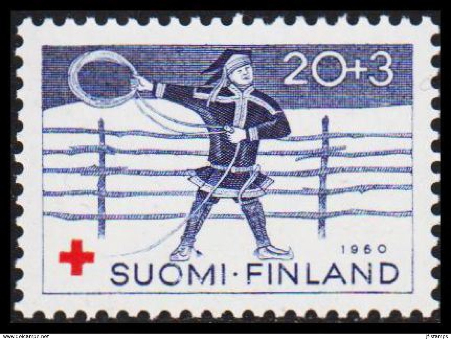 1960. FINLAND. RED CROSS 20+3 M, NEVER HINGED. (Michel 529) - JF540561 - Nuevos