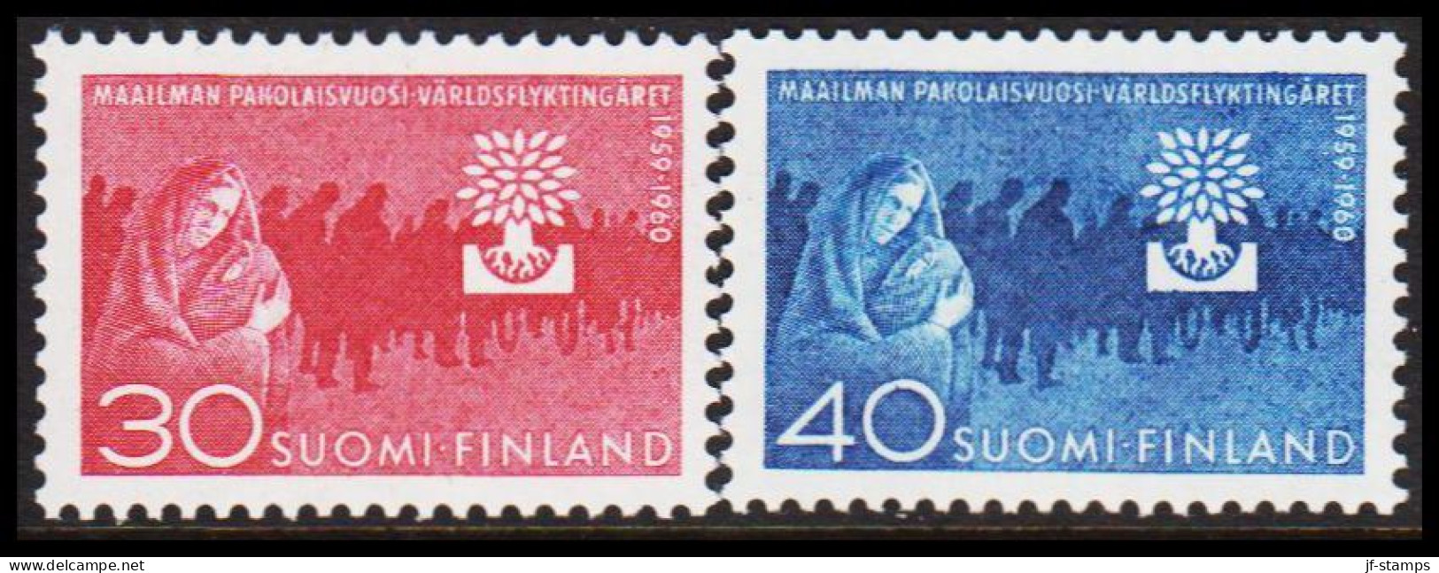 1960. FINLAND. World Refugfee Year Complete Set, NEVER HINGED. (Michel 517-518) - JF540567 - Neufs