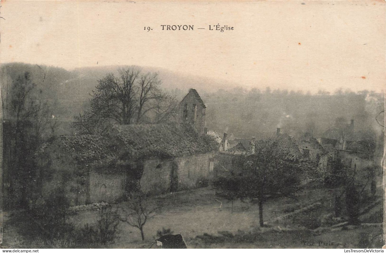 FRANCE - Troyon -  Vue Sur L'église - Carte Postale Ancienne - Other & Unclassified