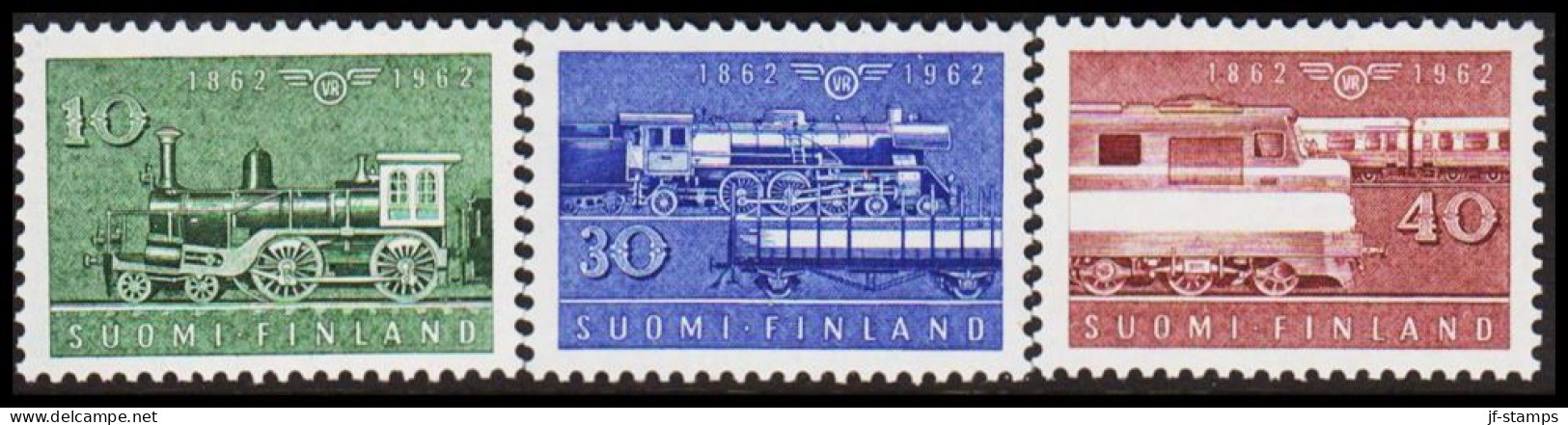 1962. FINLAND. RAILWAYS Complete Set, NEVER HINGED. (Michel 543-545) - JF540586 - Unused Stamps