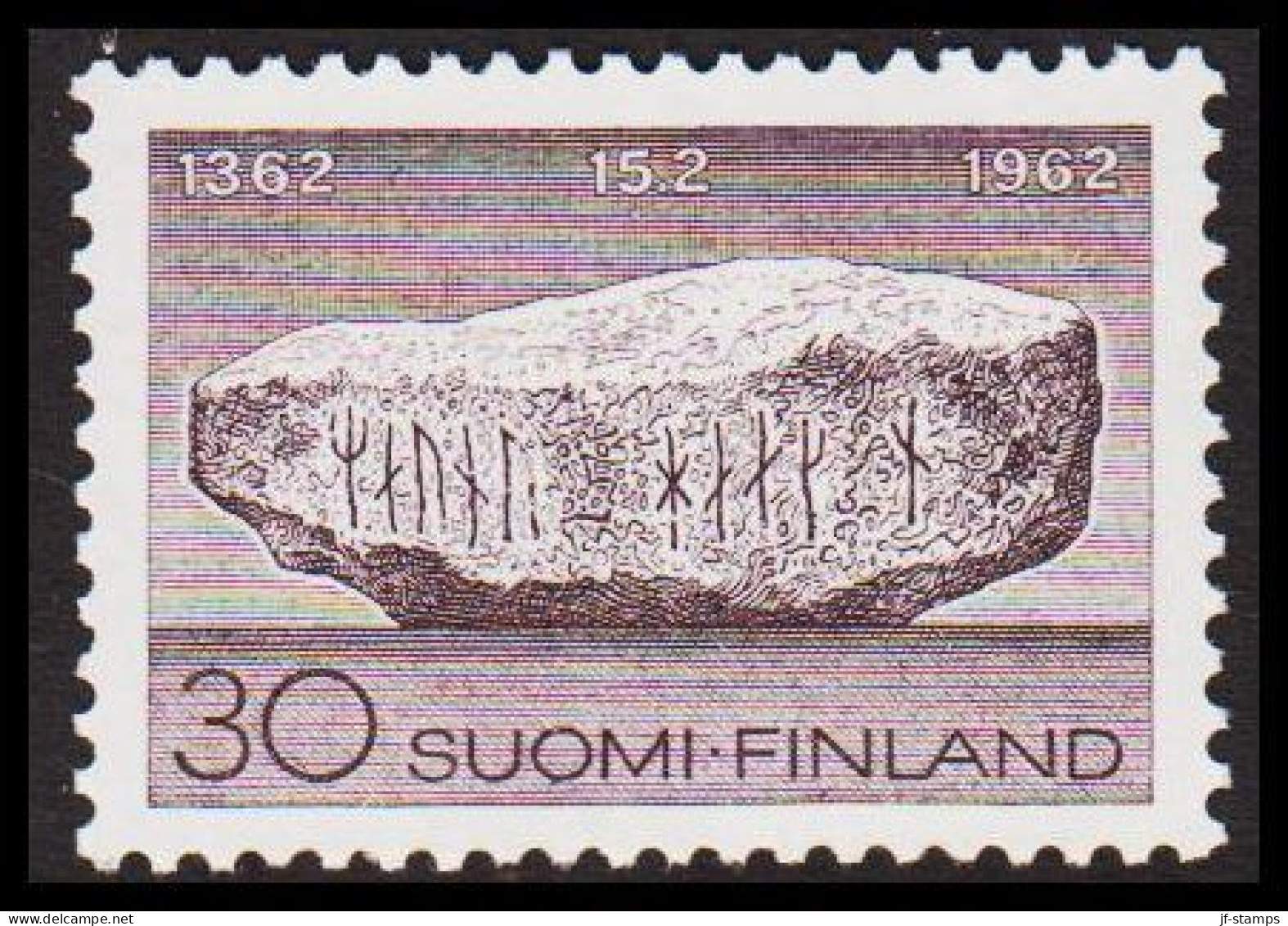 1962. FINLAND. PEOPLES RIGHTS RUNEN 30 M, NEVER HINGED. (Michel 546) - JF540587 - Neufs