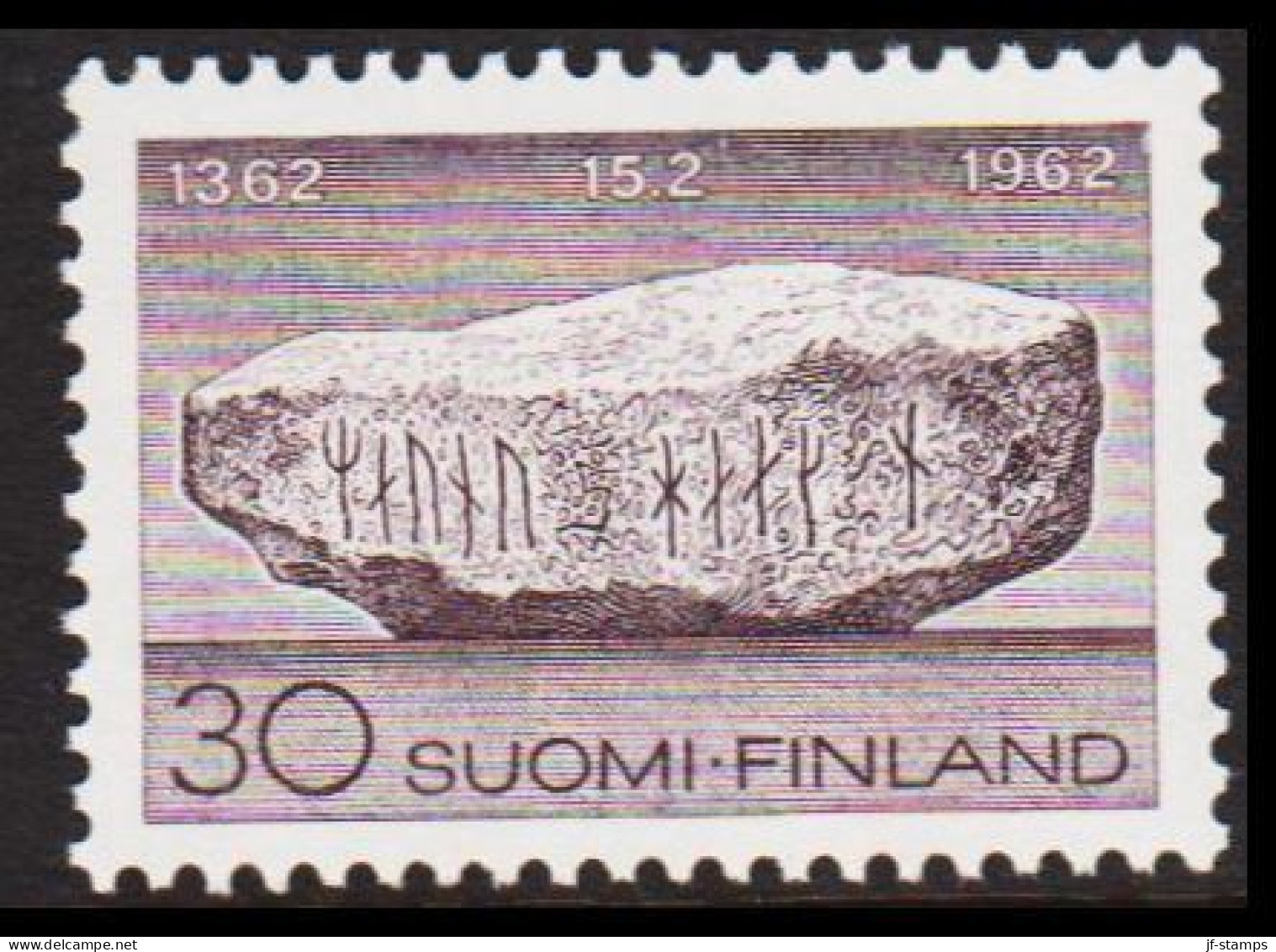 1962. FINLAND. PEOPLES RIGHTS RUNEN 30 M, NEVER HINGED. (Michel 546) - JF540588 - Unused Stamps