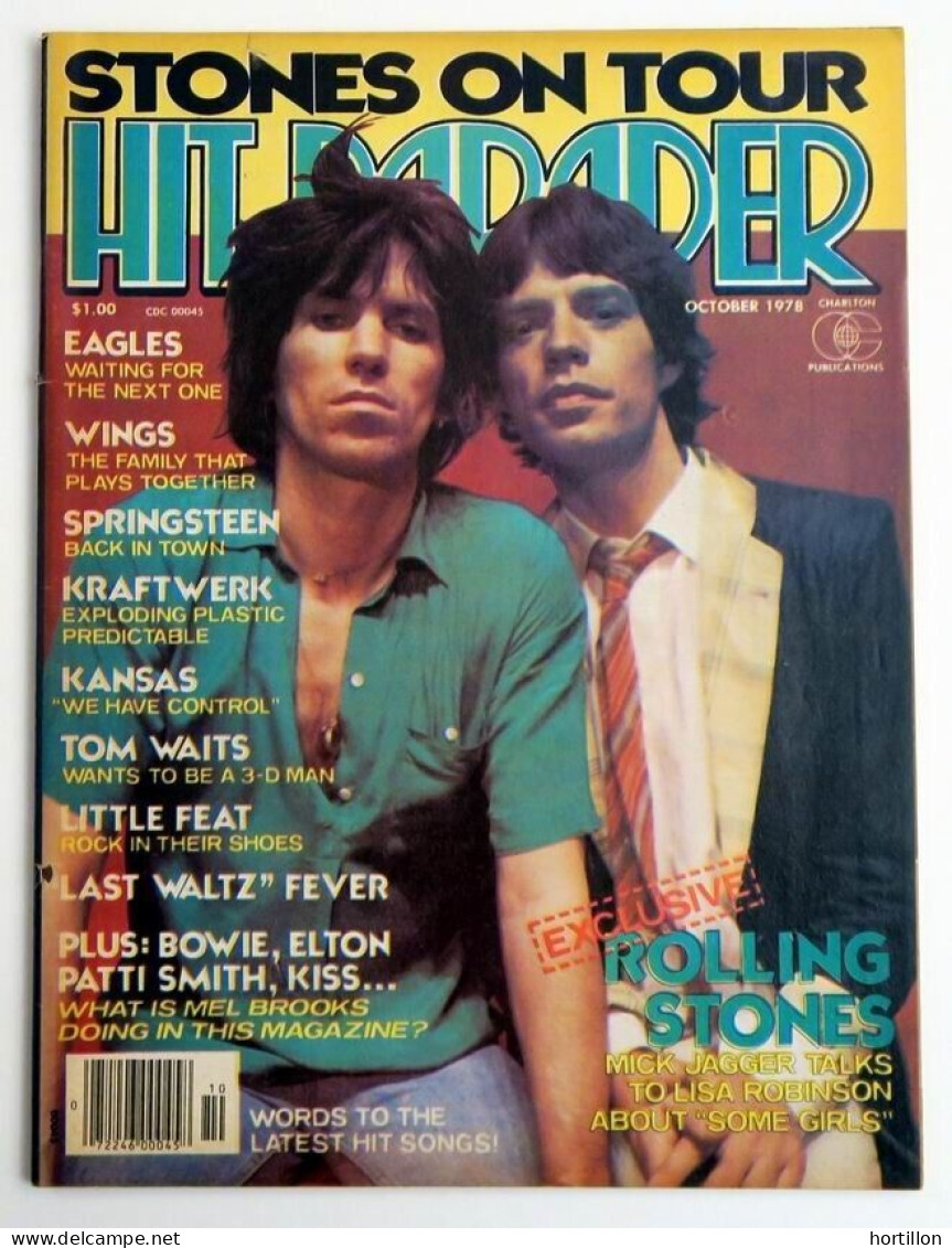 Revue Magazine USA HIT PARADER 10/1978 ROLLING STONES SPRINGSTEEN KRAFTWERK WINGS Mc CARTNEY KISS - Entretenimiento