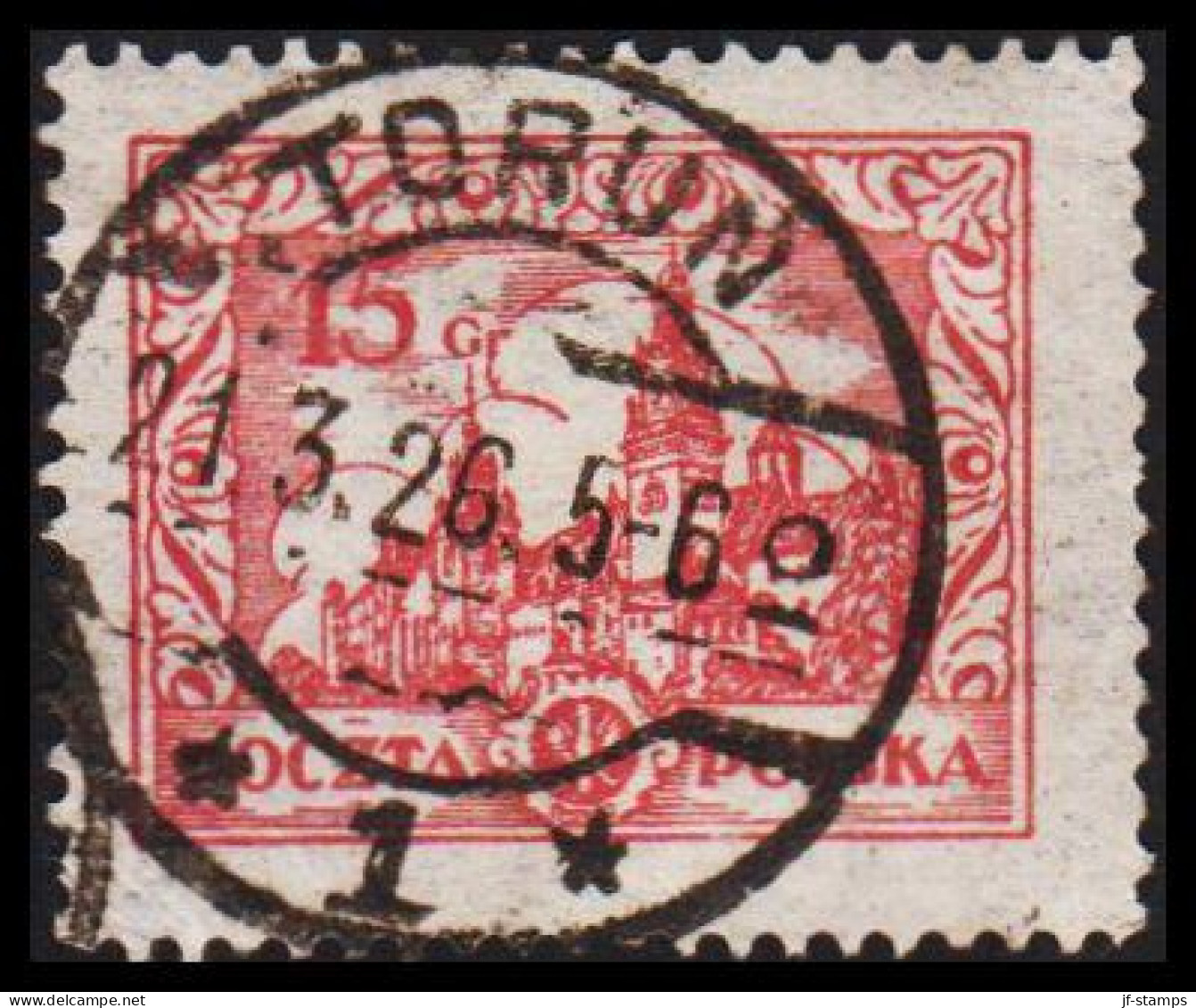 1926. POLSKA. Wawel-castle, Krakau 15 GR Fine Cancelled TORUN 21.3.26.  (Michel 238) - JF540662 - Ongebruikt