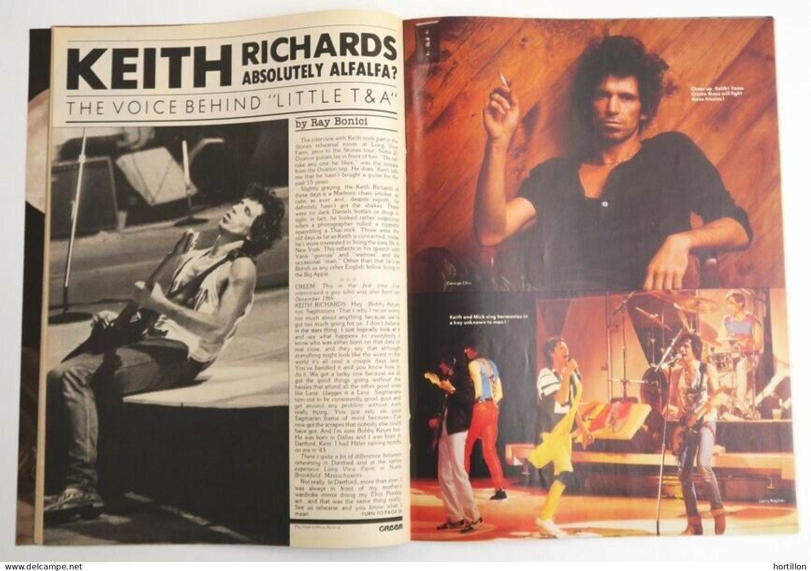 Revue Magazine USA CREEM 02/1982 ROLLING STONES KEITH RICHARDS KNACK AC/DC PRINCE - Andere & Zonder Classificatie