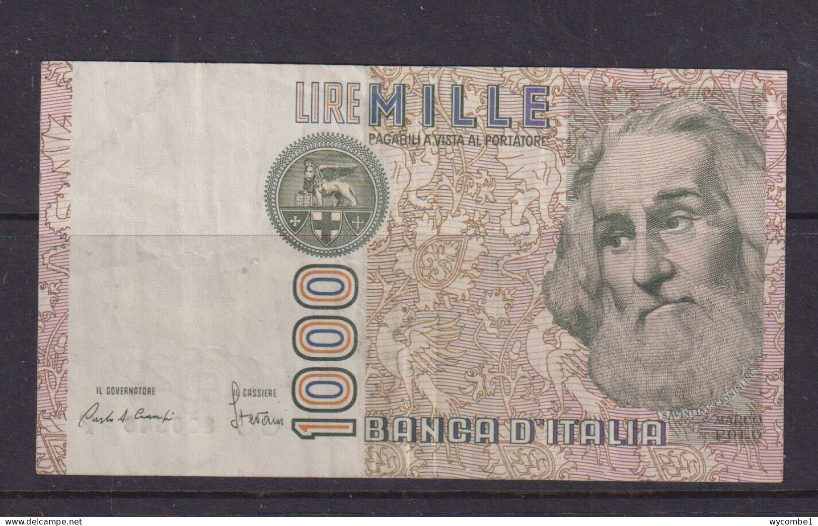 ITALY - 1982 1000 Lira Circulated Banknote As Scans - 1000 Liras