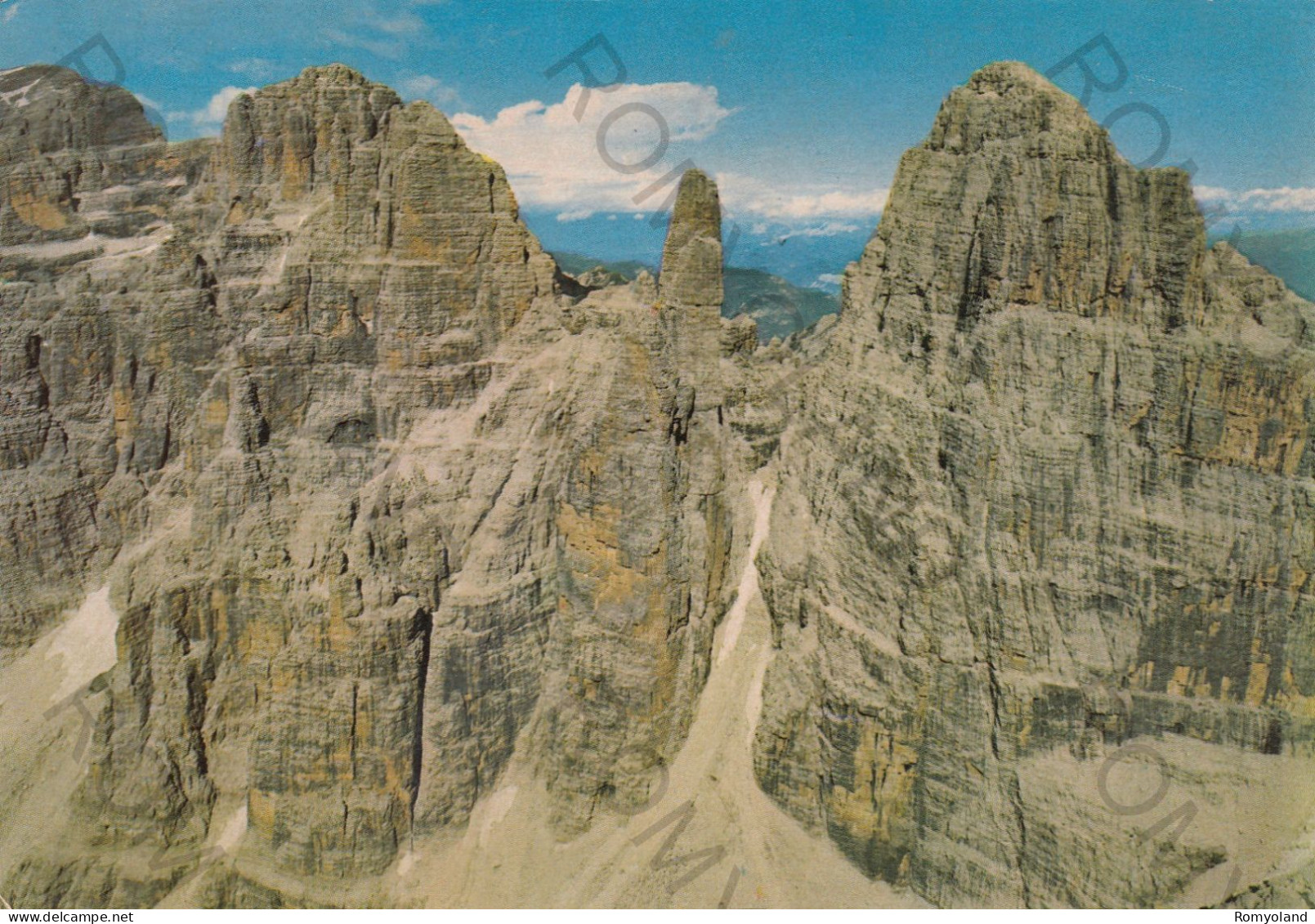 CARTOLINA  DOLOMITI DI BRENTA,TRENTO,TRENTINO ALTO ADIGE-CAMPANILE ALTO M.2937-CAMPANILE BASSO M.2877-VIAGGIATA 1987 - Matera