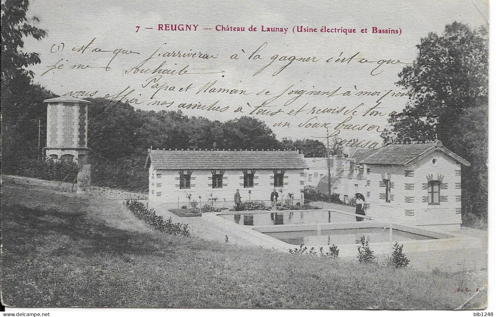 [37] Indre Et Loire Reugny Chateau De Launay Usine Electrique Et Bassins Pas Courante - Reugny