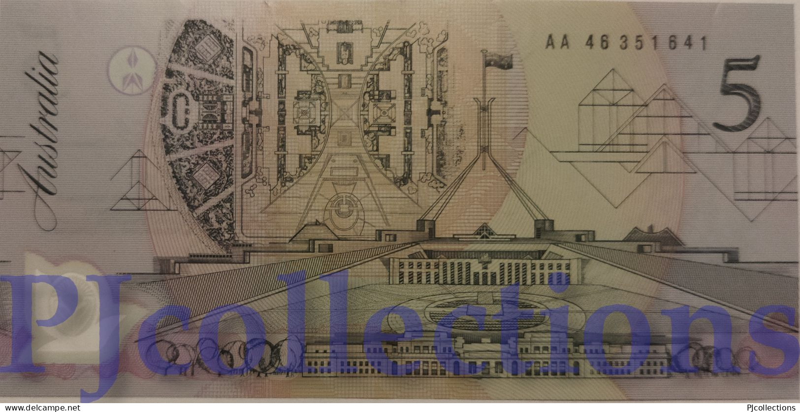 AUSTRALIA 5 DOLLARS 1992 PICK 50a POLYMER AU - 1992-2001 (polymer Notes)