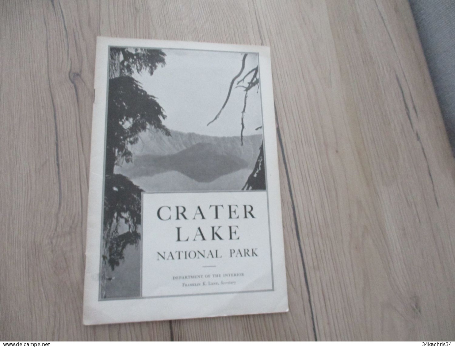 Guide En Anglais Department Of Interior Texte Photos Carte Maps Vers 1920/1930 Crater Lake National Park 20p - 1900-1949