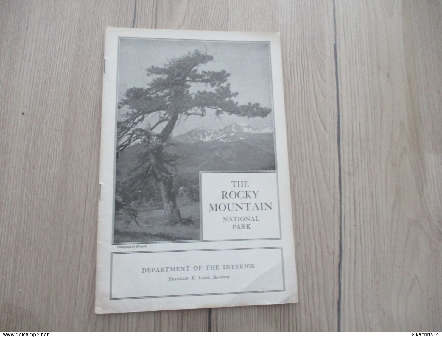 Guide En Anglais Department Of Interior Texte Photos Carte Maps Vers 1920/1930 Rocky Mountain National Park 20p - 1900-1949