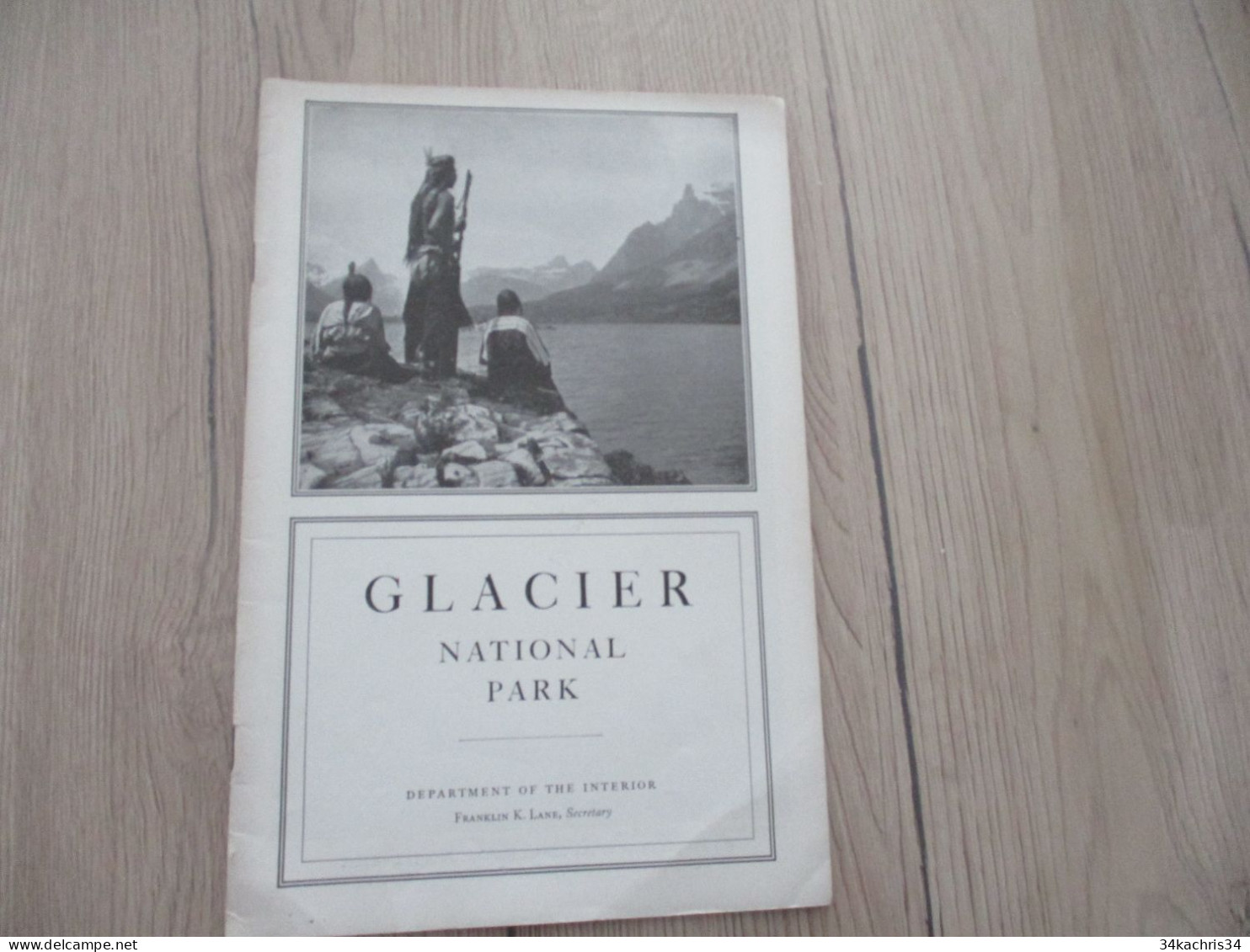 Guide En Anglais Department Of Interior Texte Photos Carte Maps Vers 1920/1930 Glacier Indiens National Park 20p - 1900-1949