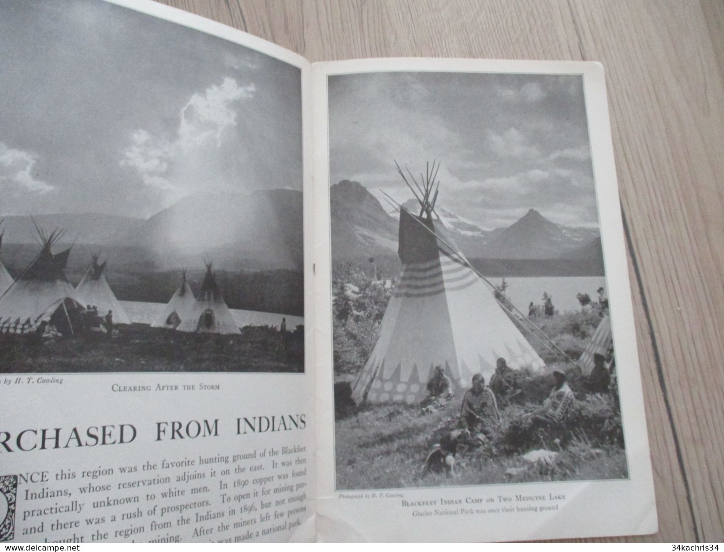 Guide En Anglais Department Of Interior Texte Photos Carte Maps Vers 1920/1930 Glacier Indiens National Park 20p - 1900-1949