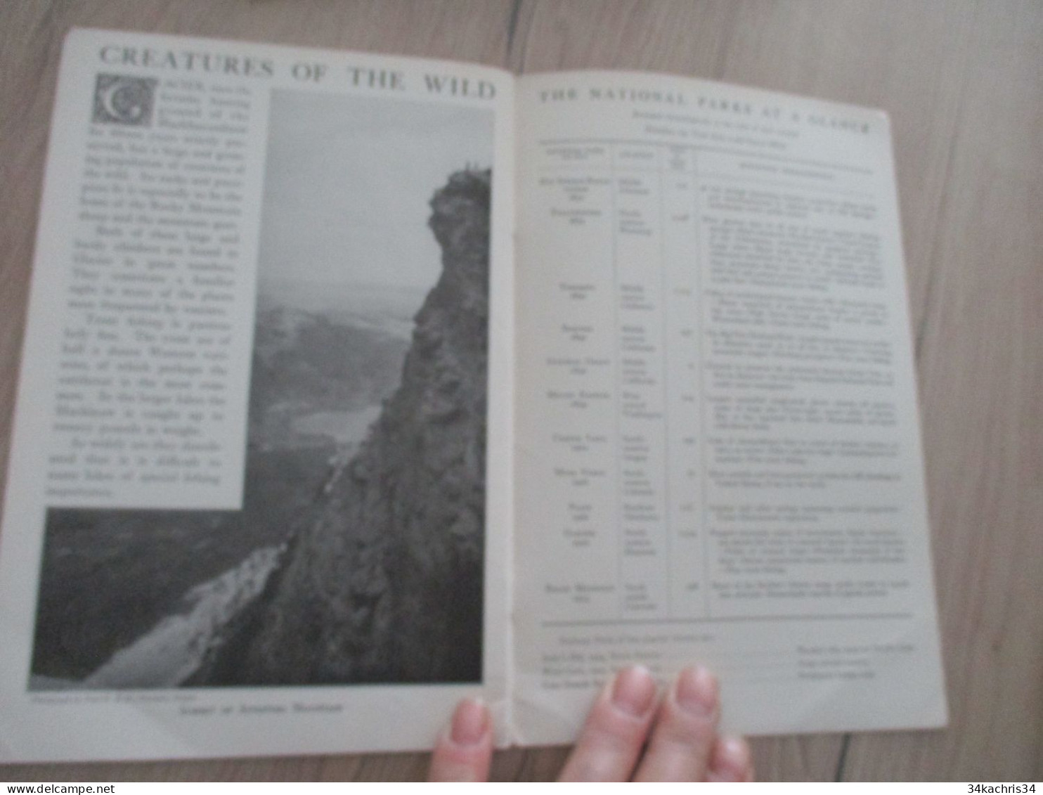 Guide en Anglais Department of interior texte photos carte maps vers 1920/1930 Glacier indiens National Park 20p