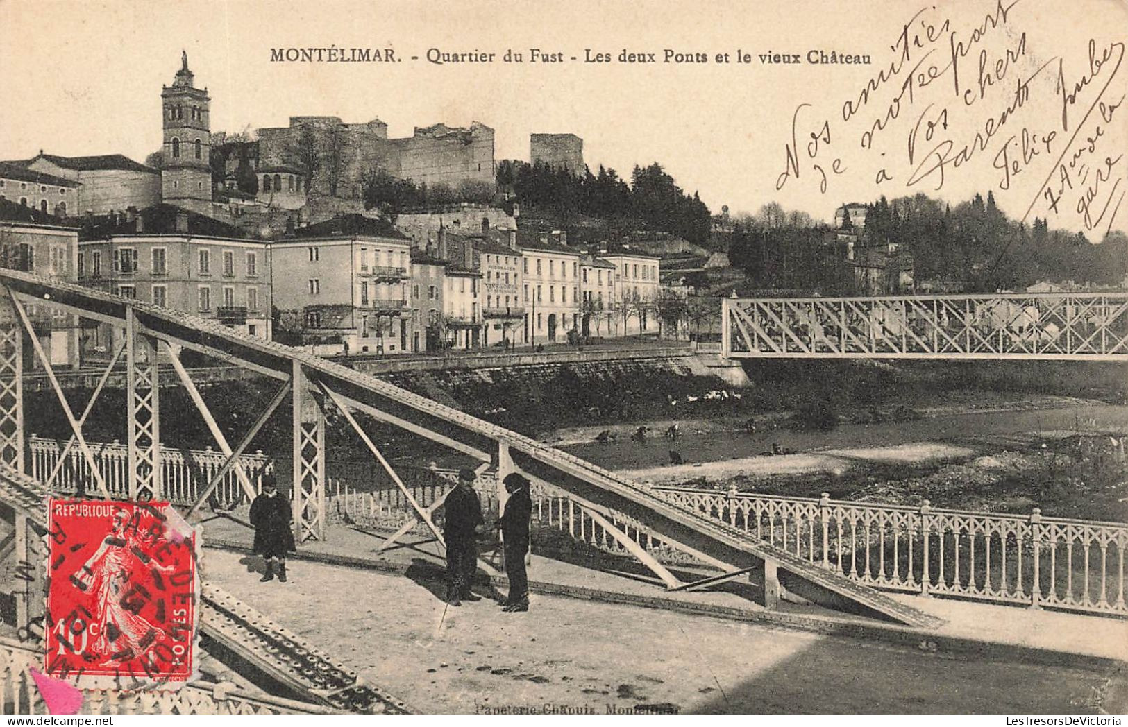 FRANCE - Montélimar - Quartier Du Fust - Les Deux Ponts Et Le Vieux Château - Carte Postale Ancienne - Montelimar